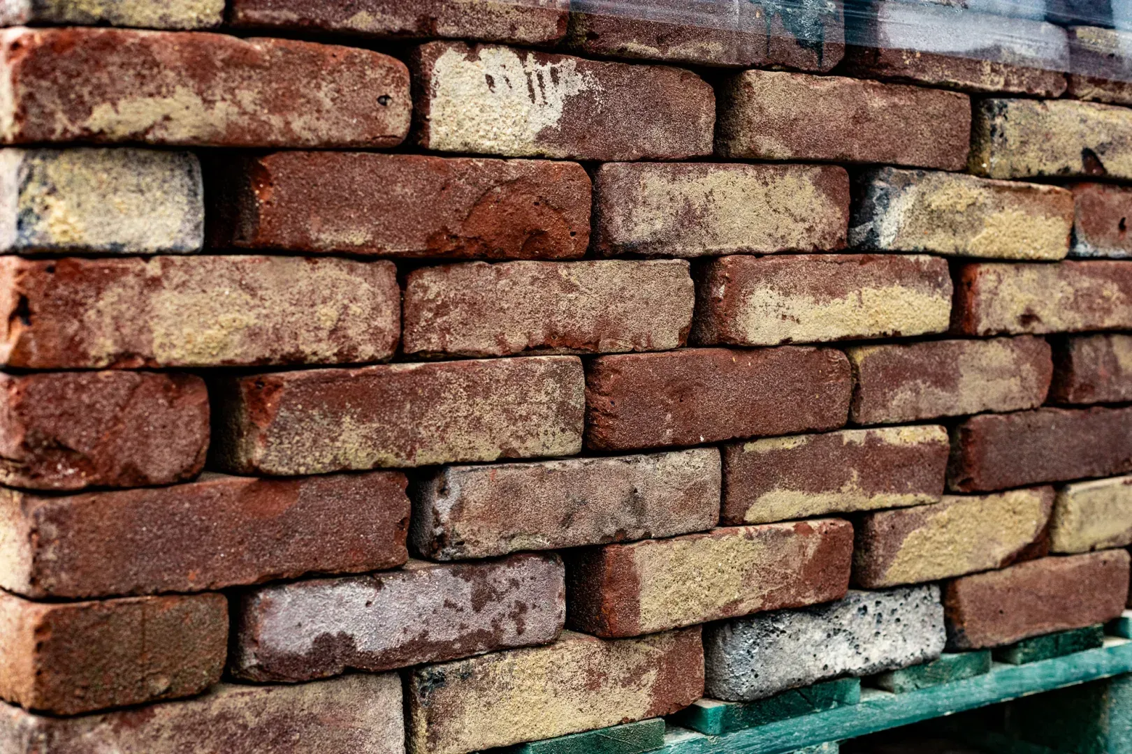 Antique sand-faced moulded bricks
