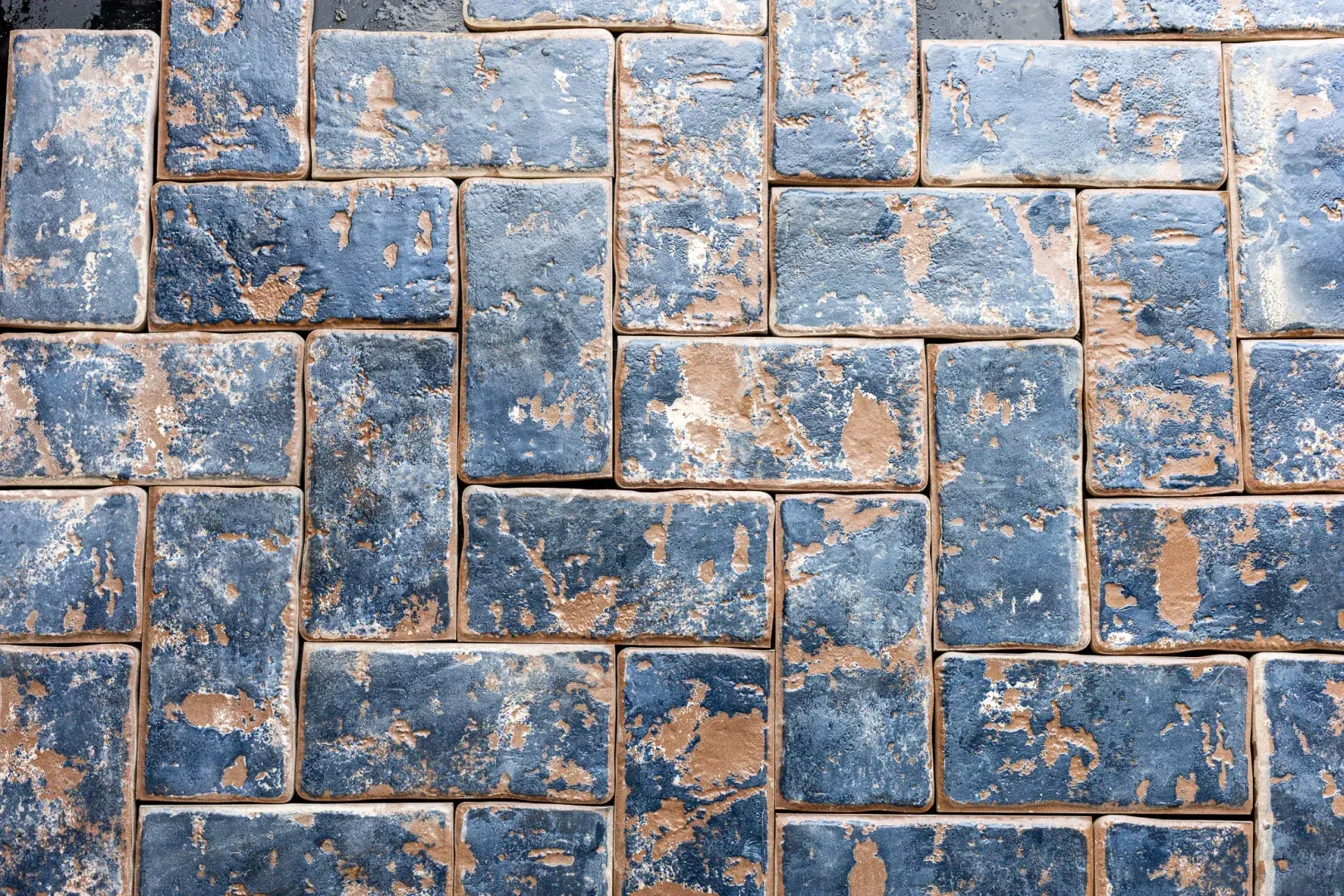Carreaux anciens bleus