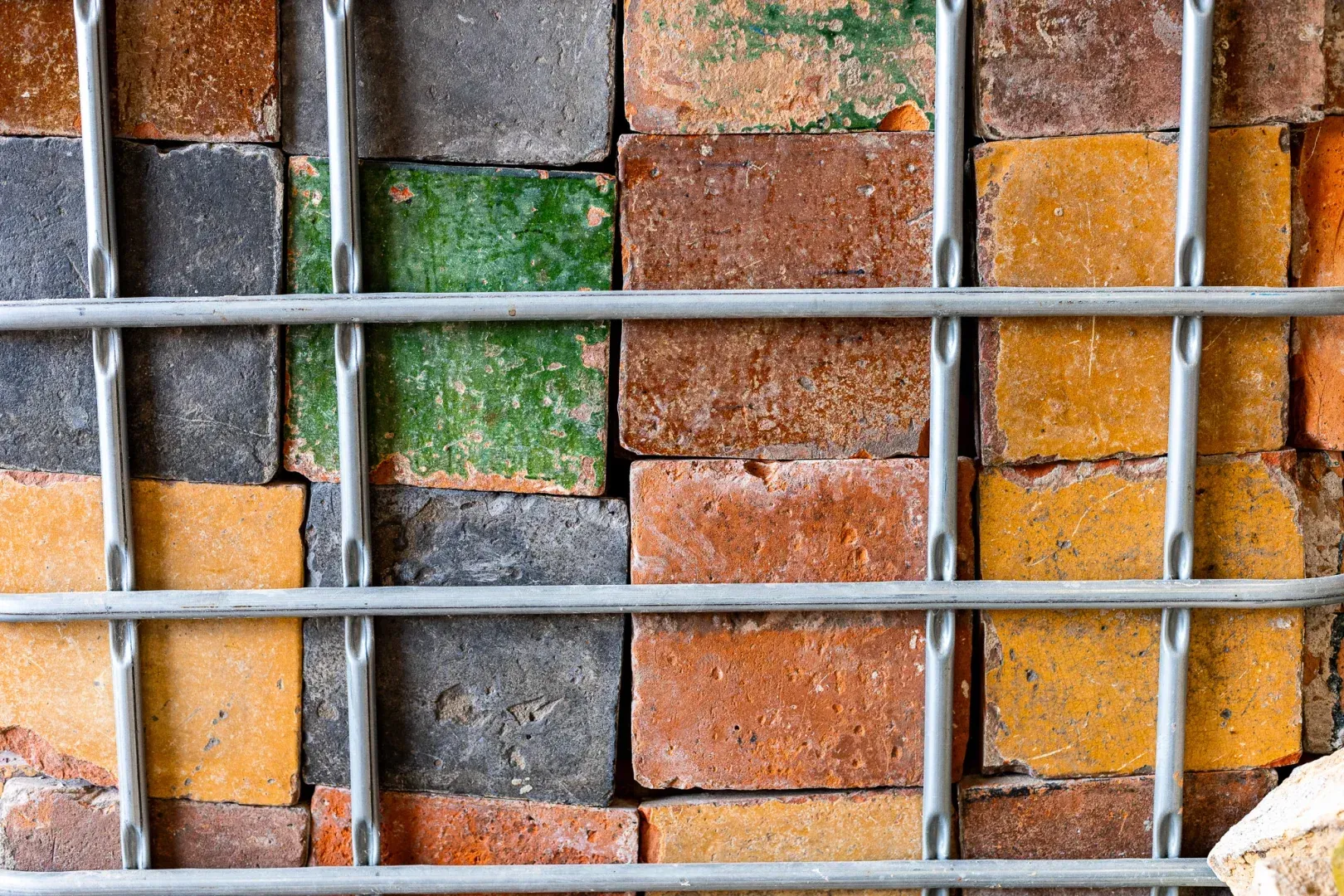 Carreaux de sol anciens émaillés