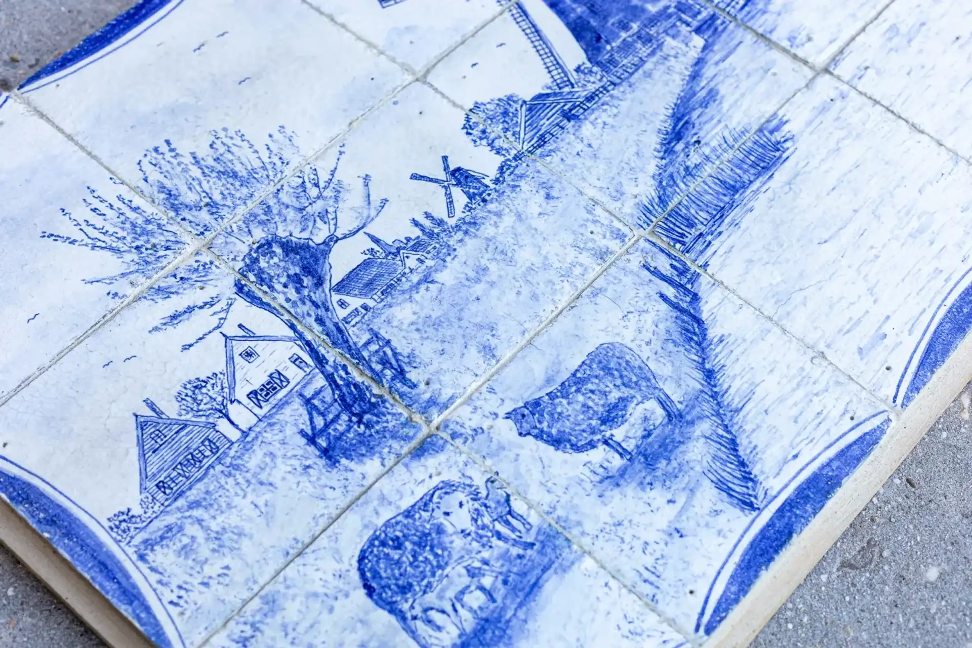 Delfts Blauwe Antieke Tegels