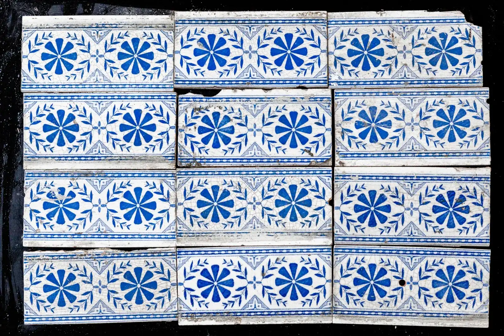 Delftsblauwe Oud Hollandse Randtegels