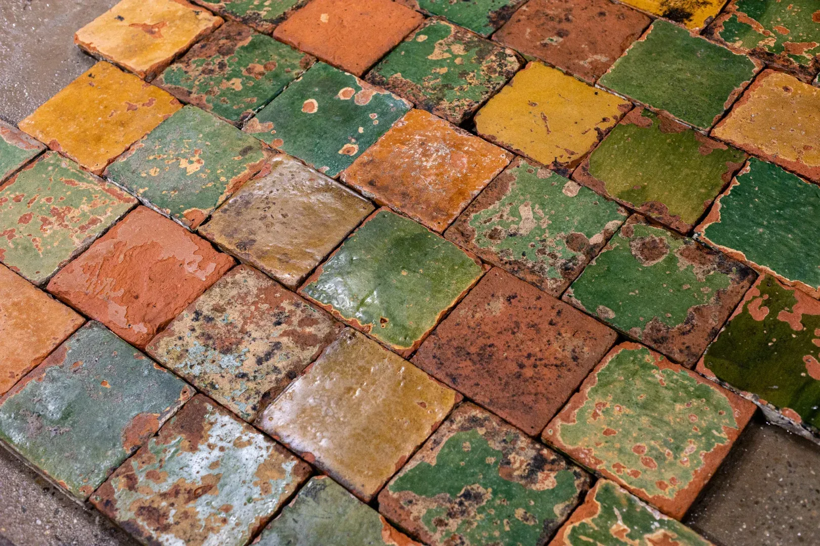 Antique floor showing signs of use