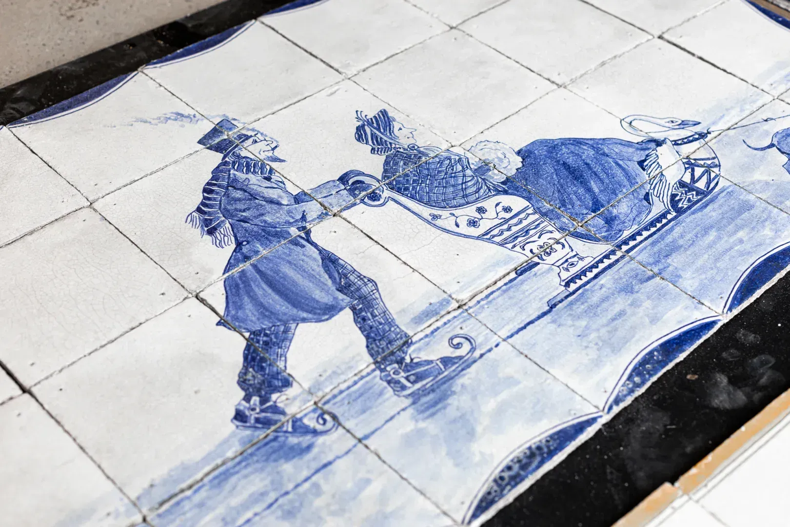 Oud Hollands Tableau Handgeschilderde Tegels 13x13 Met Bakpuntjes
