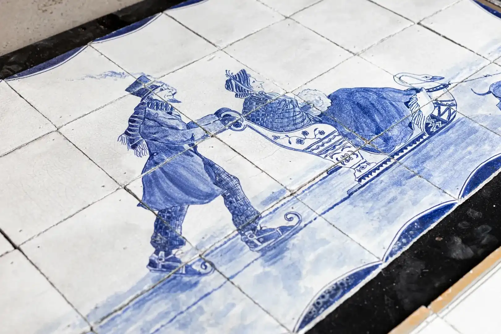 Oud Hollands Tableau Handgeschilderde Tegels 13x13 Met Bakpuntjes
