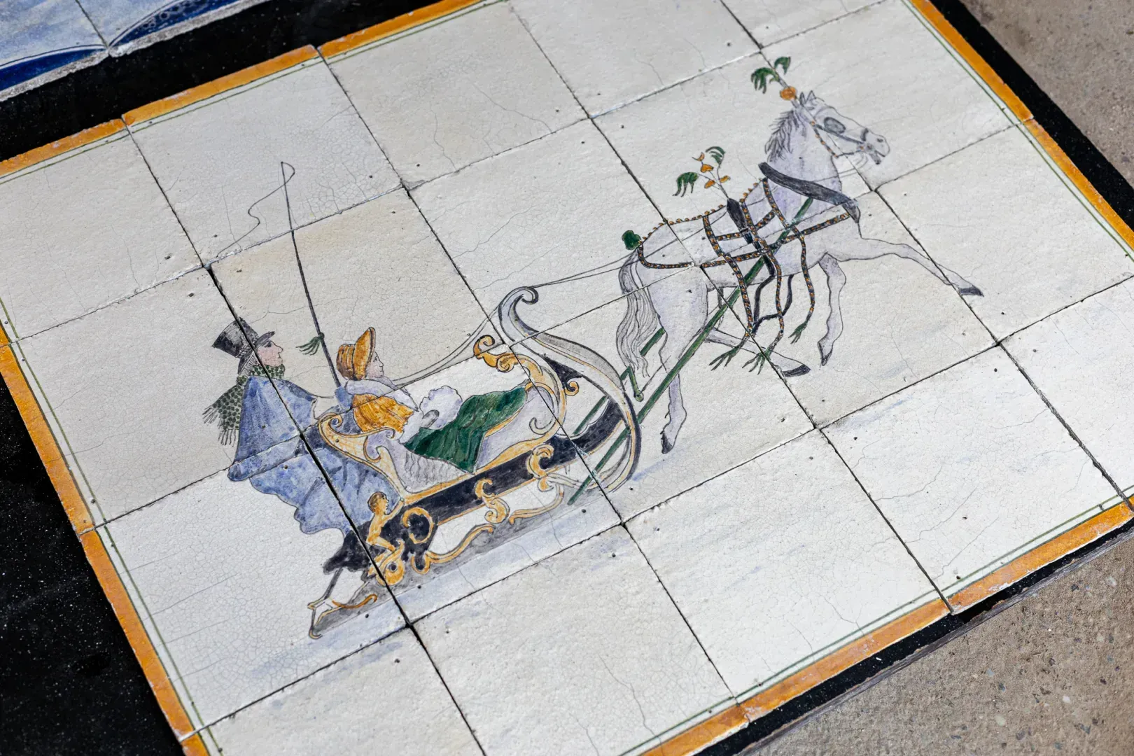Oud Hollands Tegel Tableau In Kleur