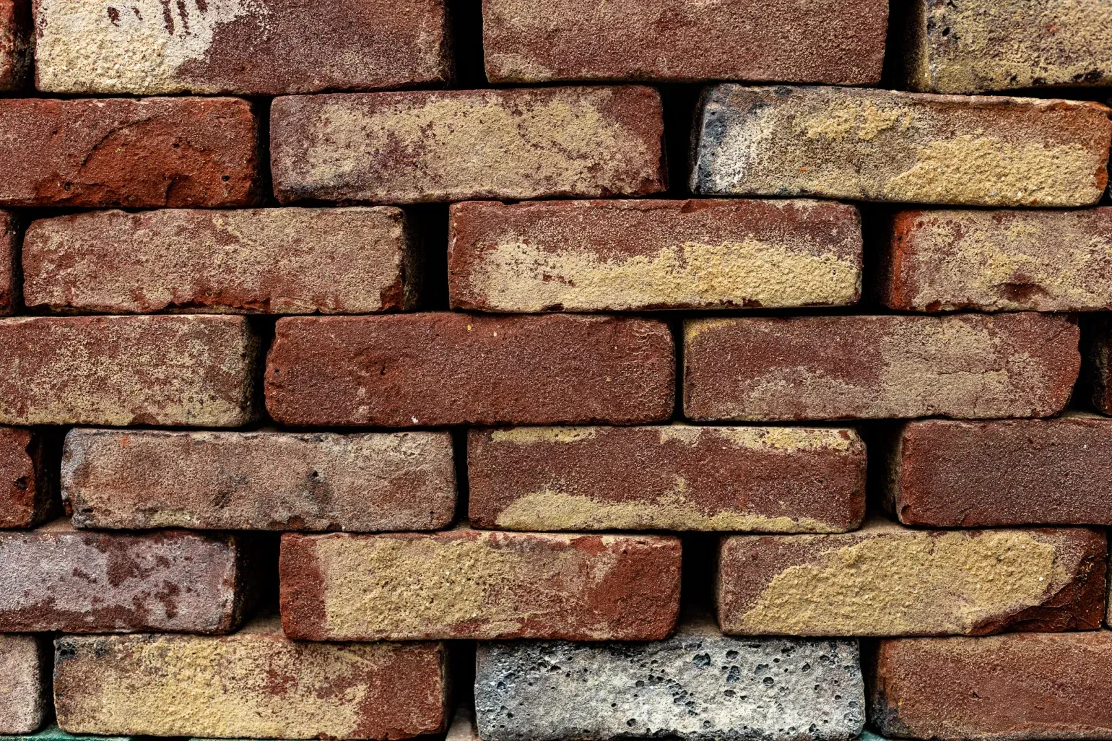 Oude Paarse Bouwstenen Bakstenen