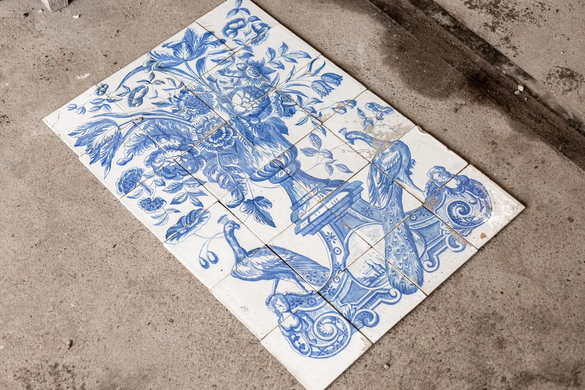 Antiek tableau handgemaakt