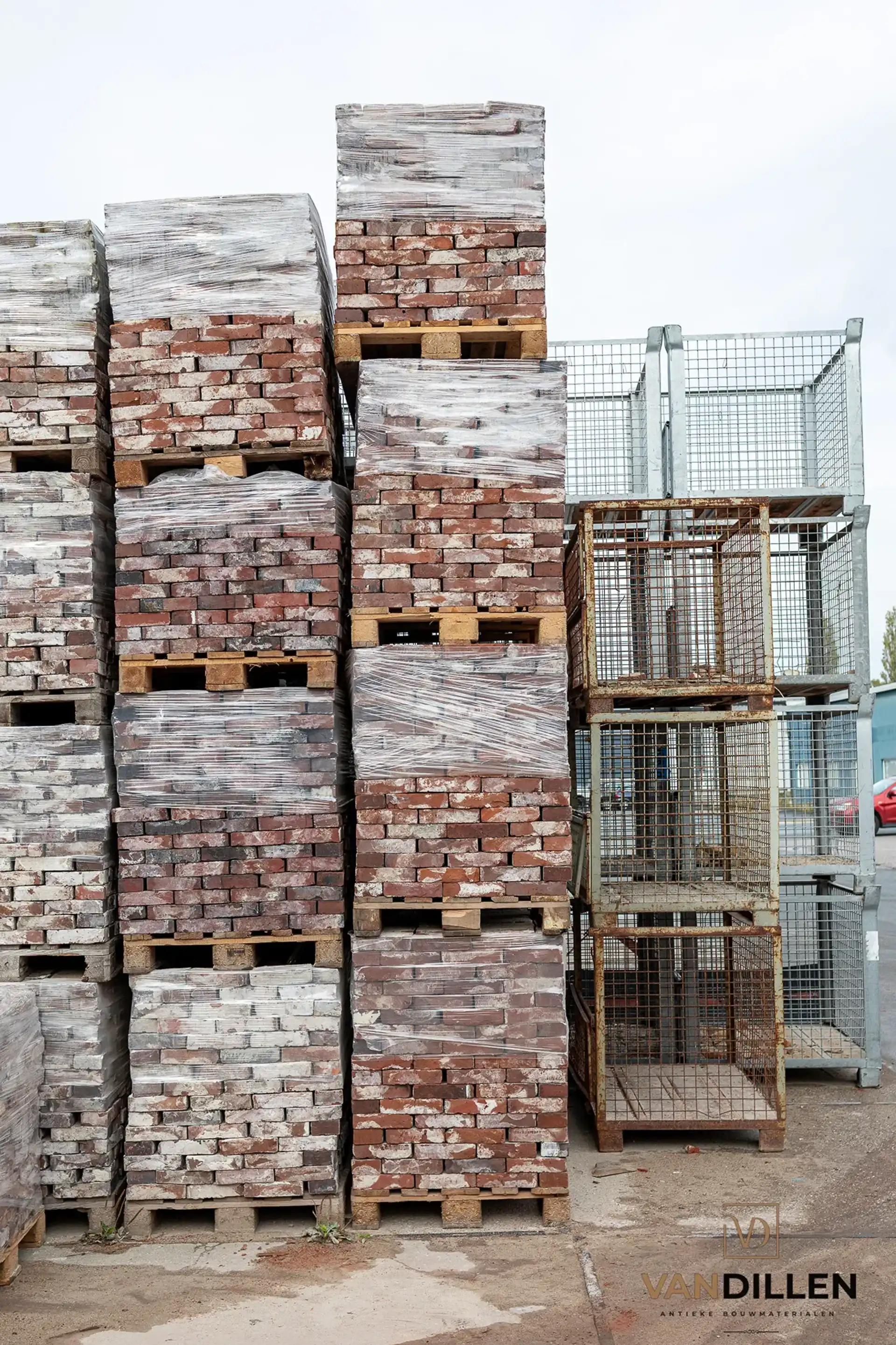 Antieke Gebikte Bakstenen Donkere Groninger 22 Cm