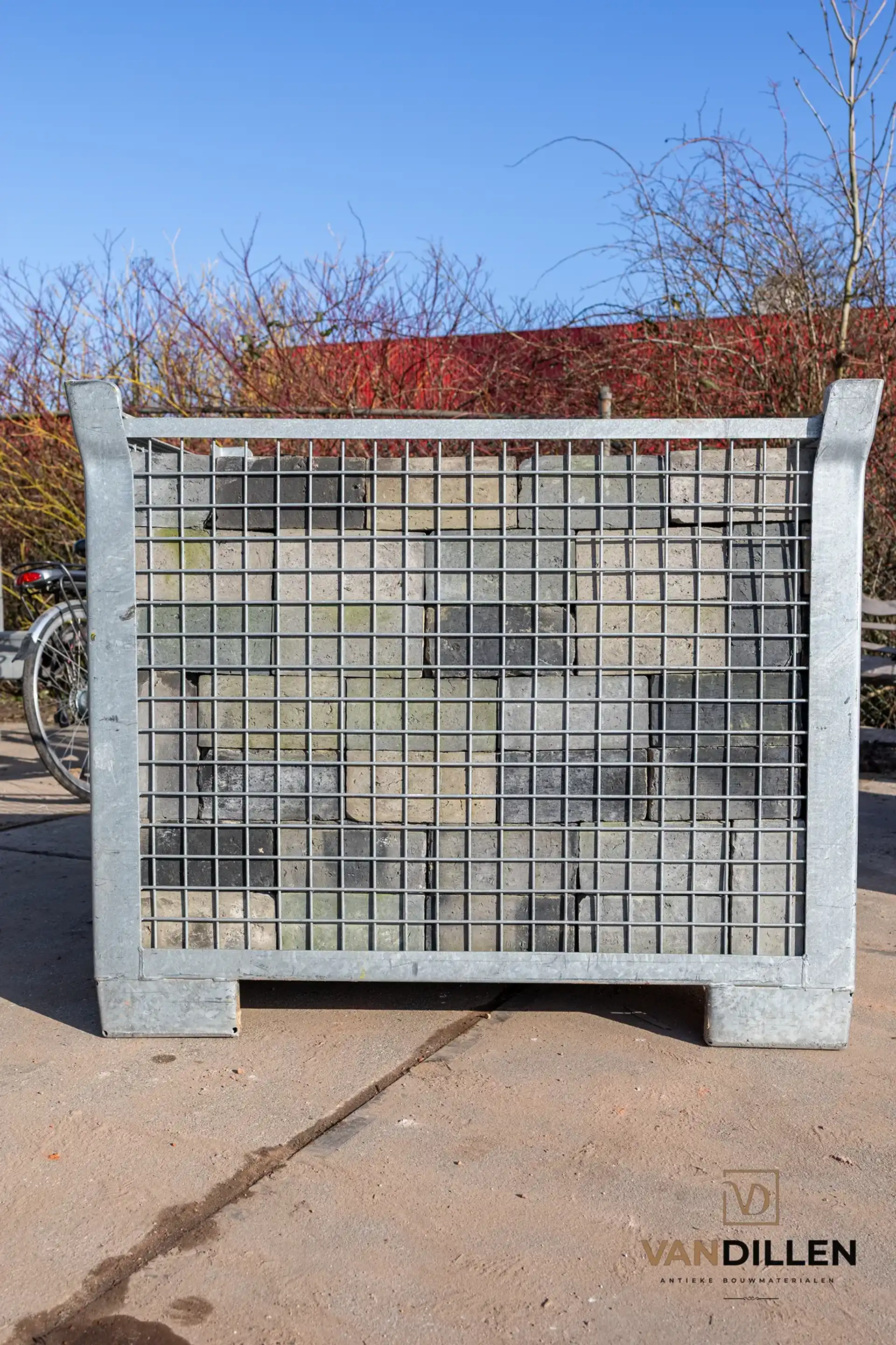 Antieke Grijze Vloertegels Gesmoorde Parfeuilles