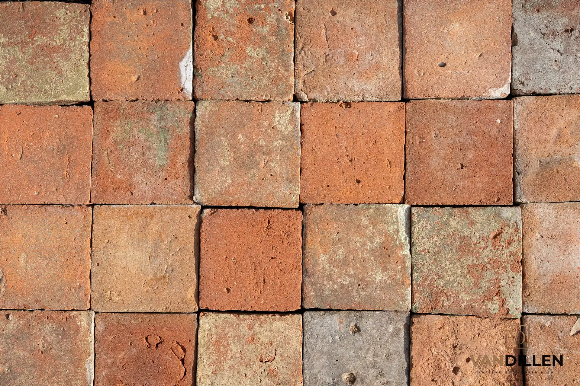 Antieke Oude Franse Estrikken Tegels 17de Eeuws