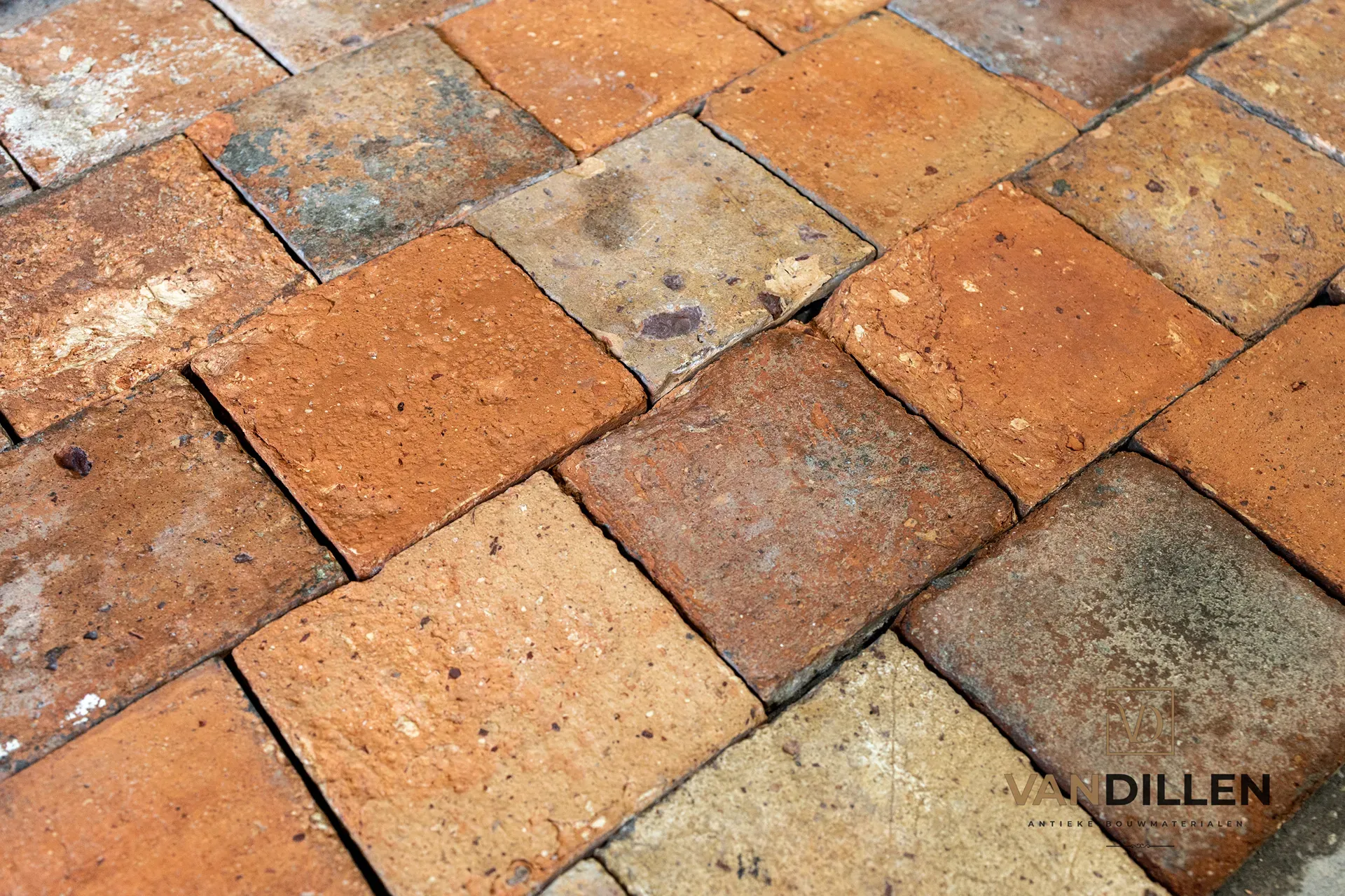 Carreaux de sol français anciens, 16 x 16