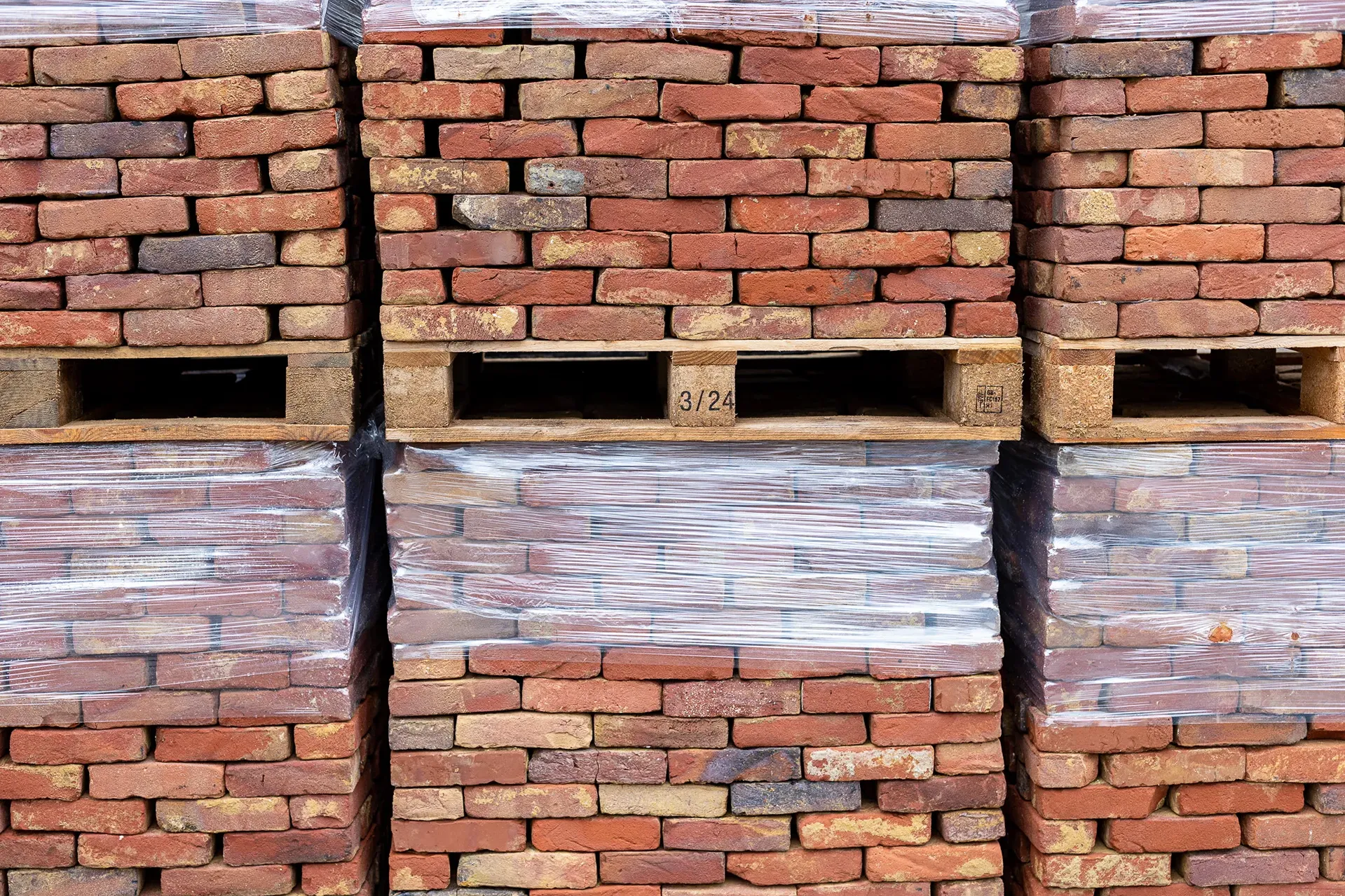 Antique red bricks from 1930