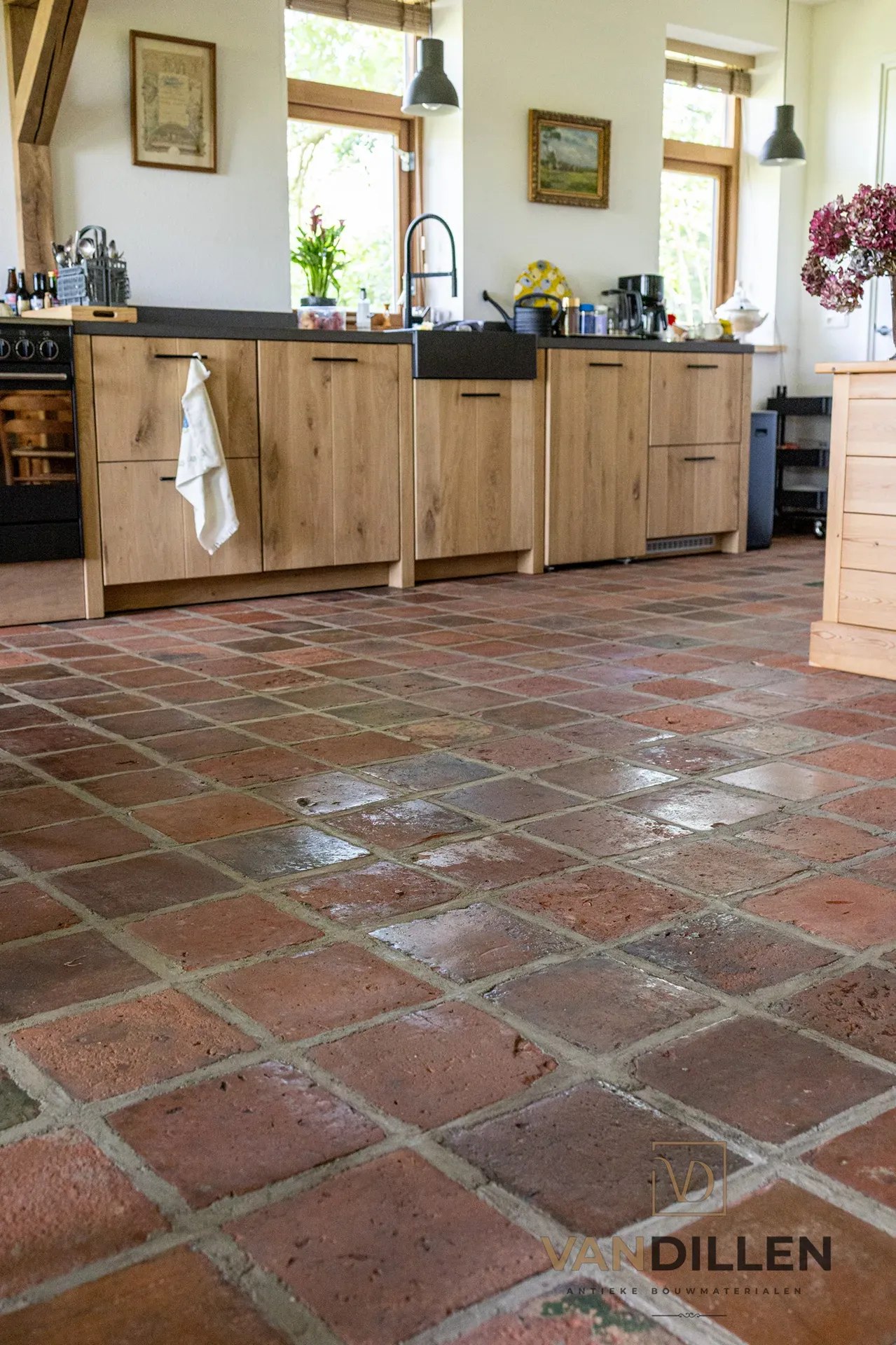Farmhouse floor tiles