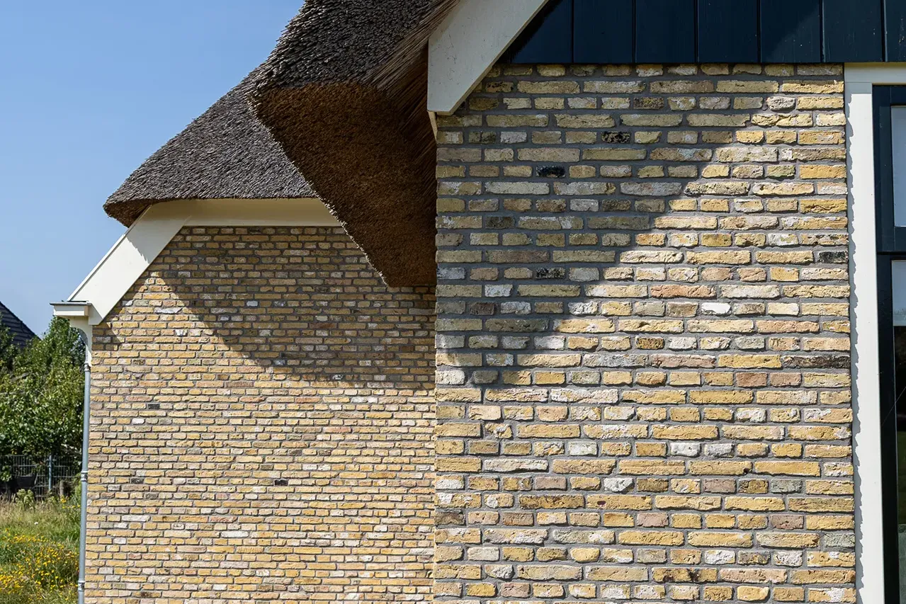 Building with yellow bricks on Texel