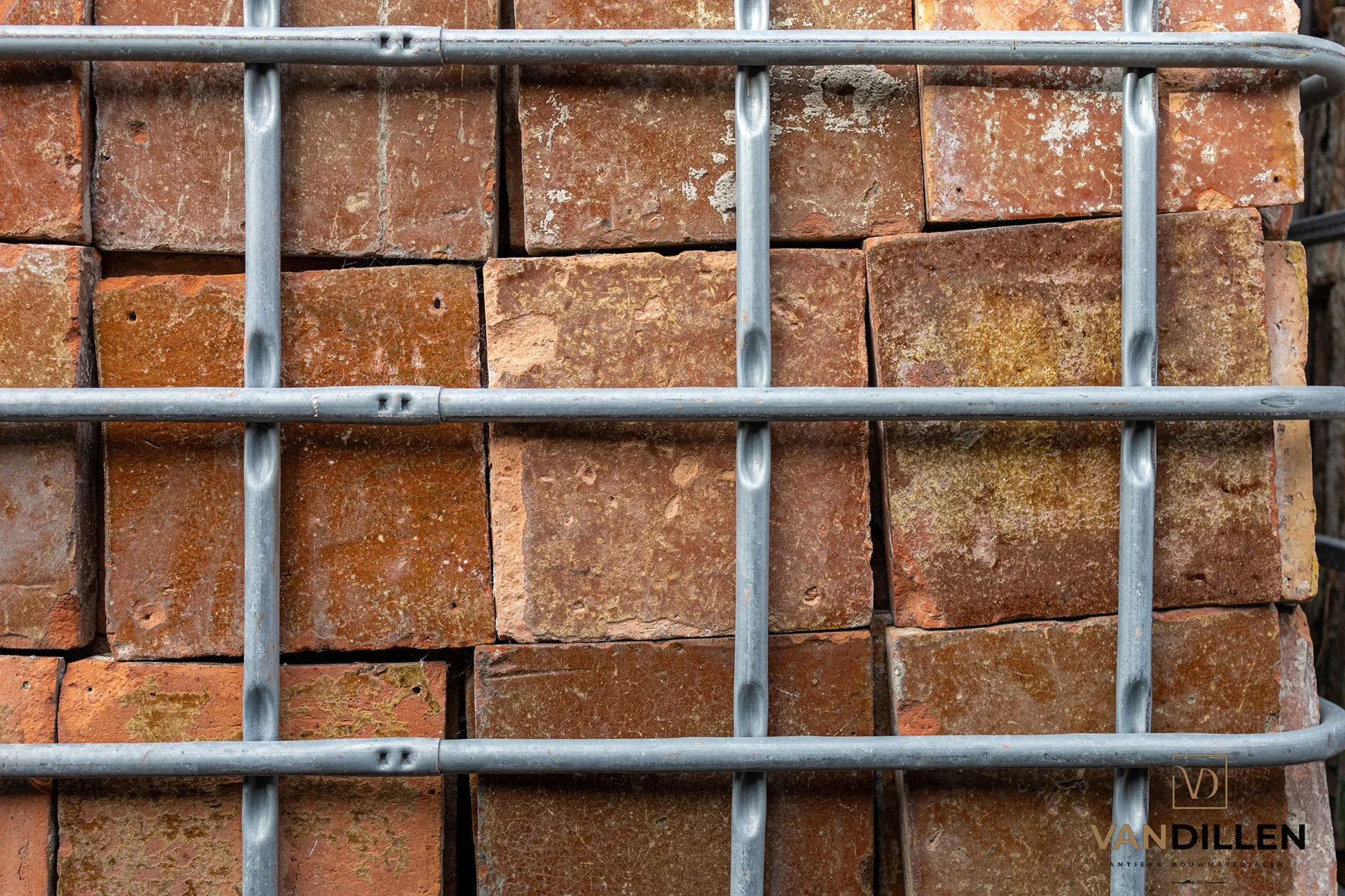 Brown-glazed terracotta floor tiles