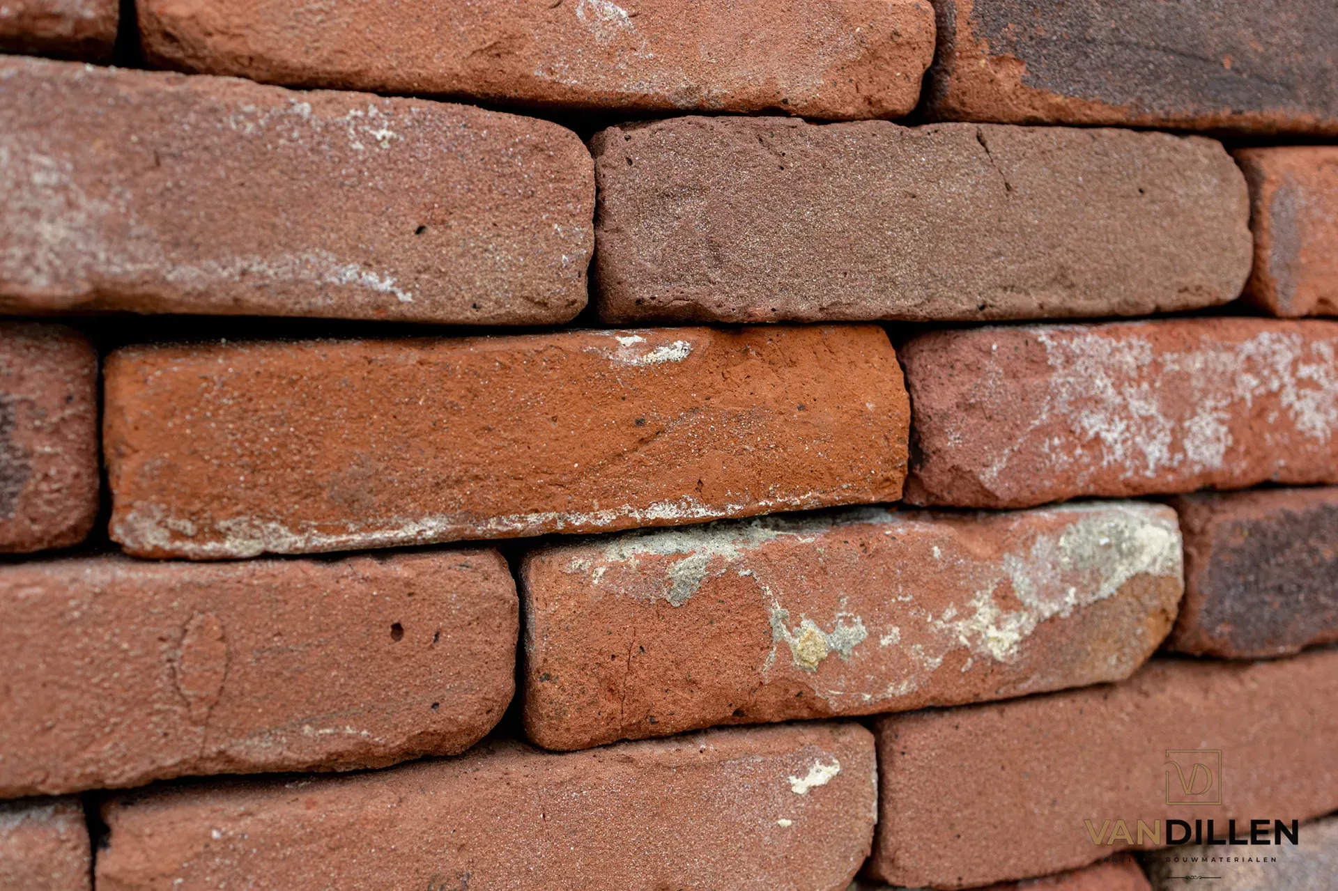 Reclaimed bricks cleaned of mortar