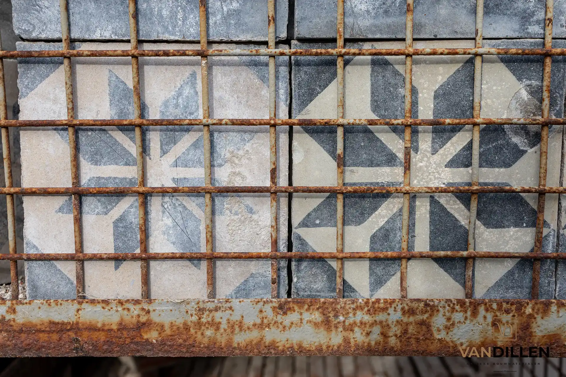 Grijze Ster Tegels Antiek