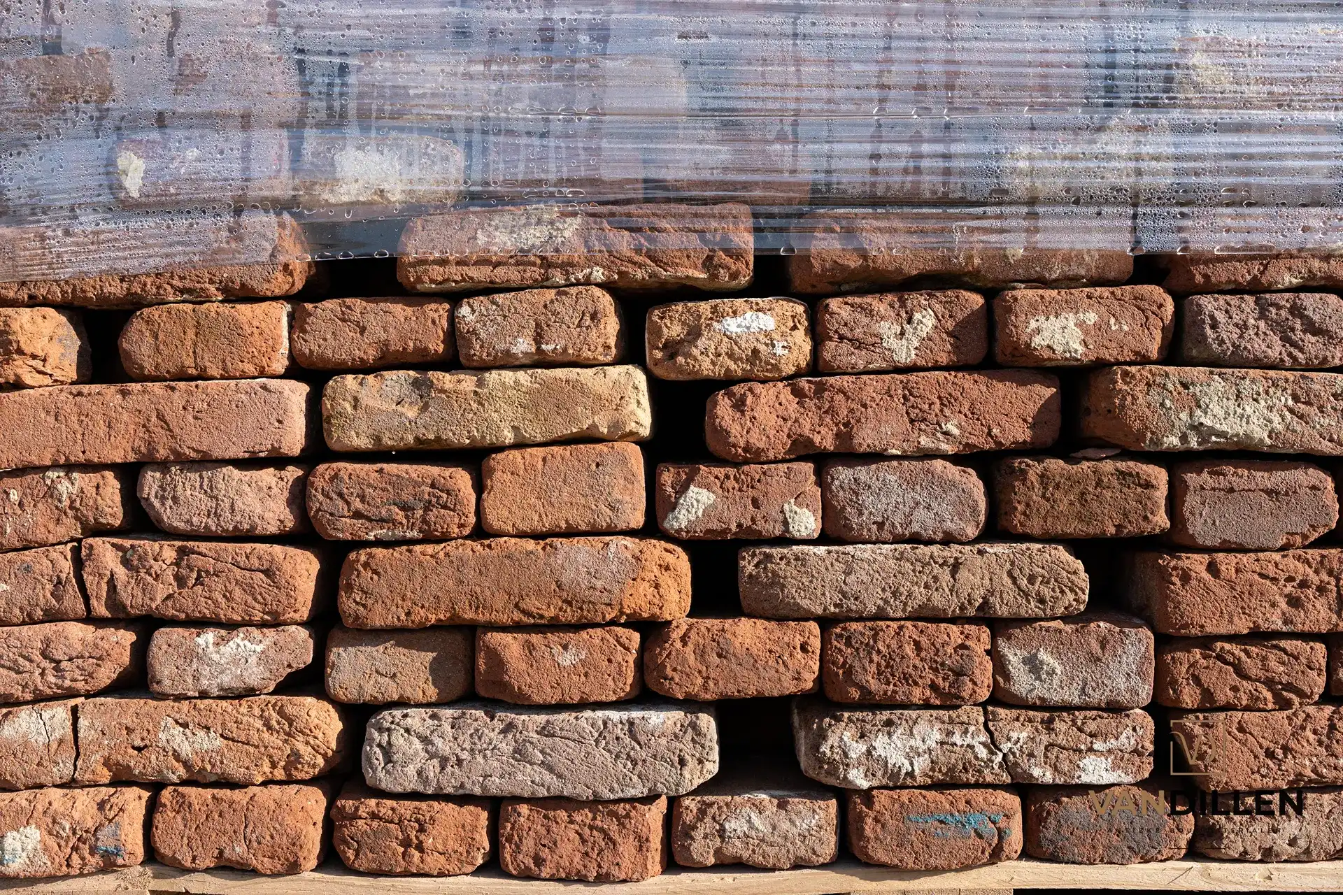 Handvorm Waalformaat Stenen Met Relief Rood Oranje Bruin Antiek