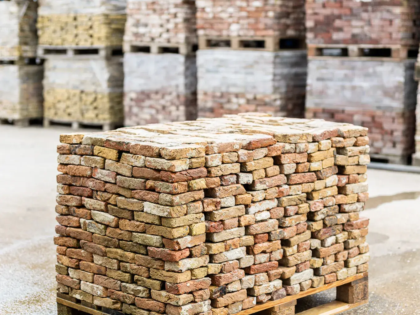 Antique IJssel bricks with varied colour tones