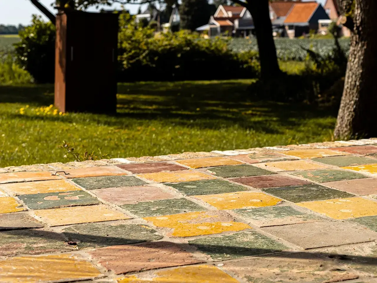 Antique floor tiles