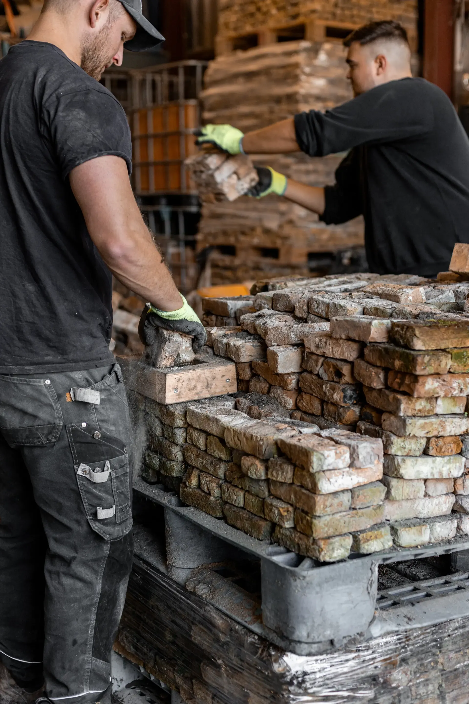 Processing old bricks