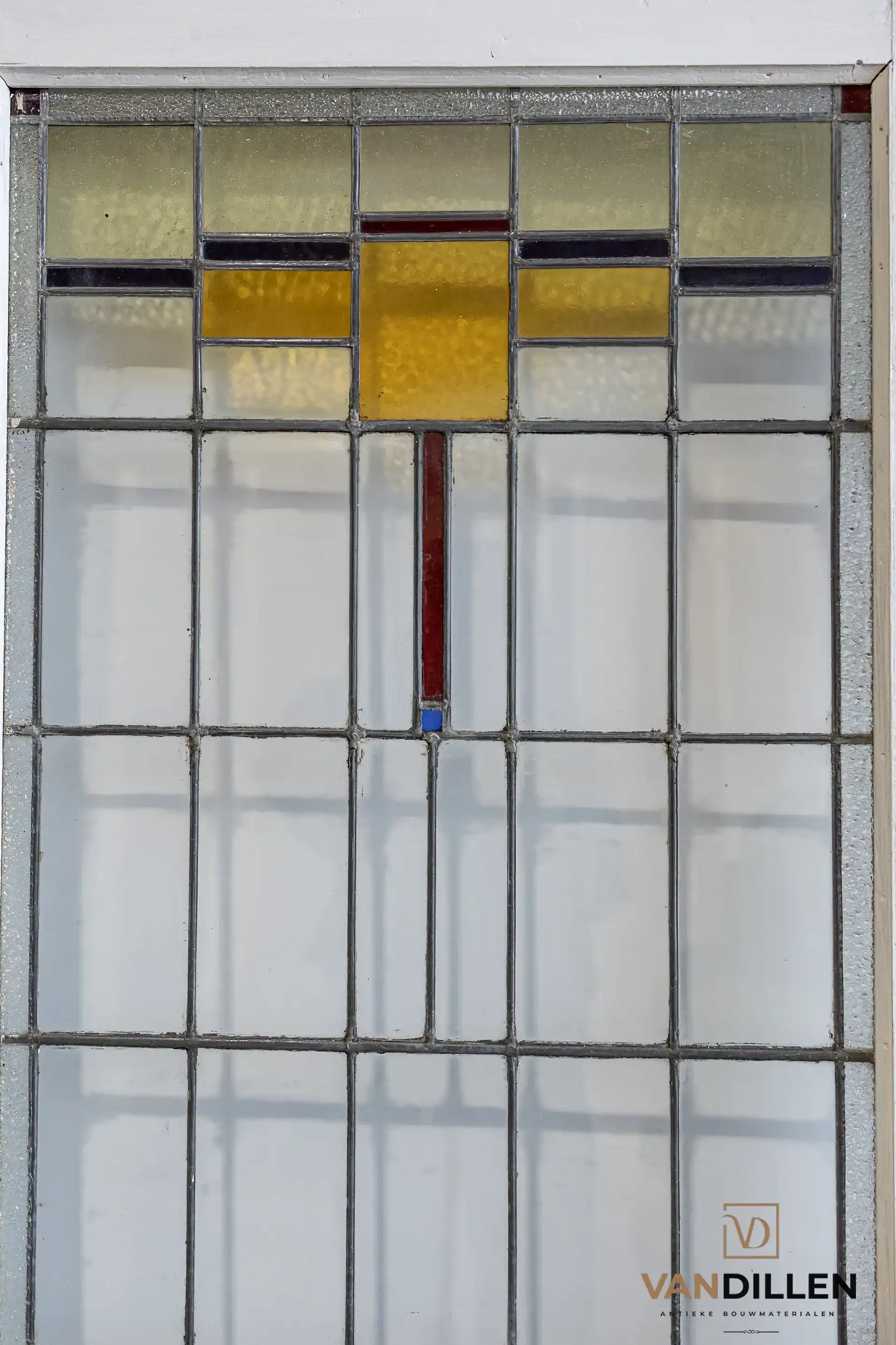 Nr 108 Art Deco Glas In Lood Figuur Schuifdeuren Ensuite