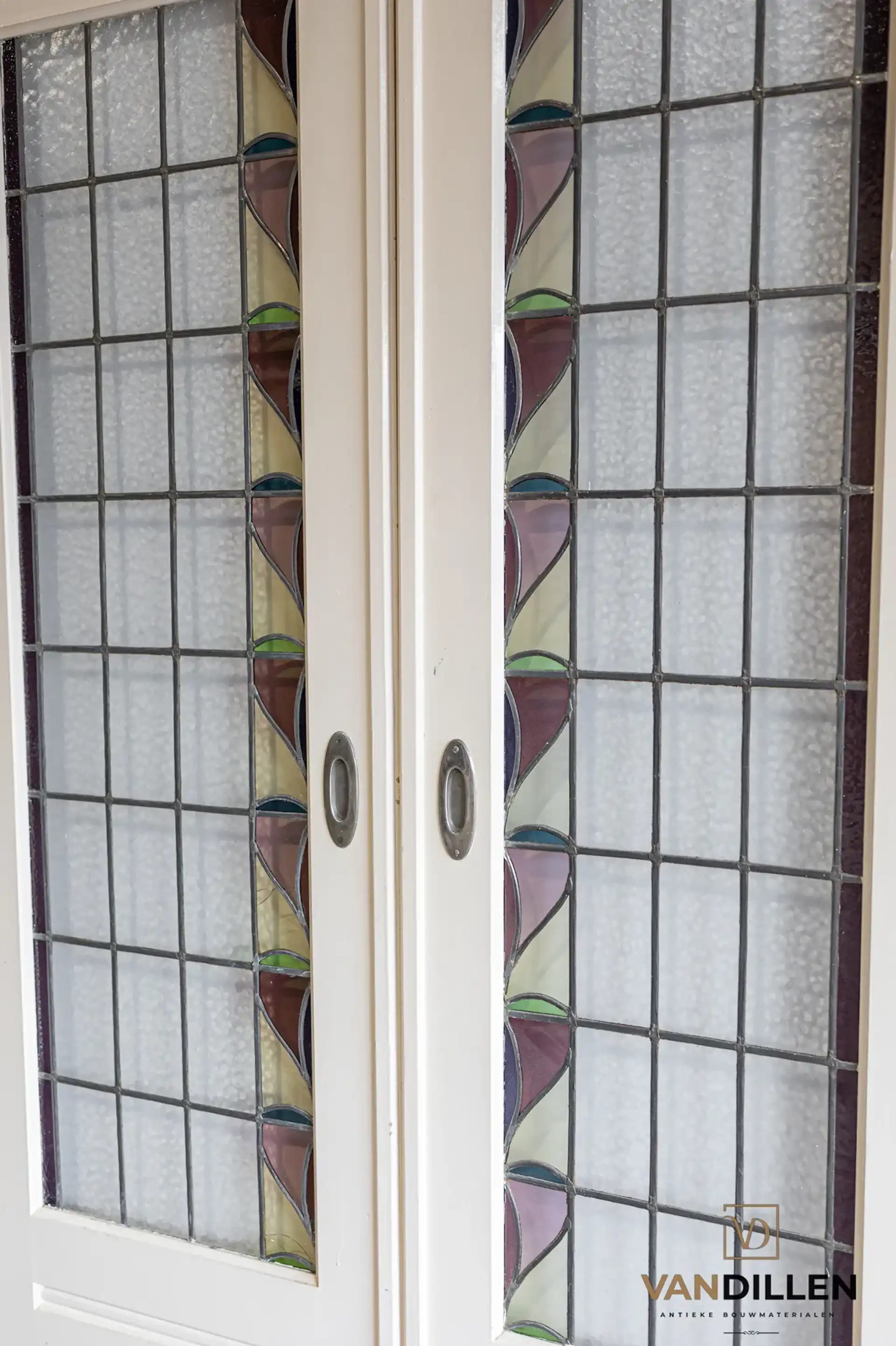Nr 113 Antieke Ensuite Deuren Glas In Lood