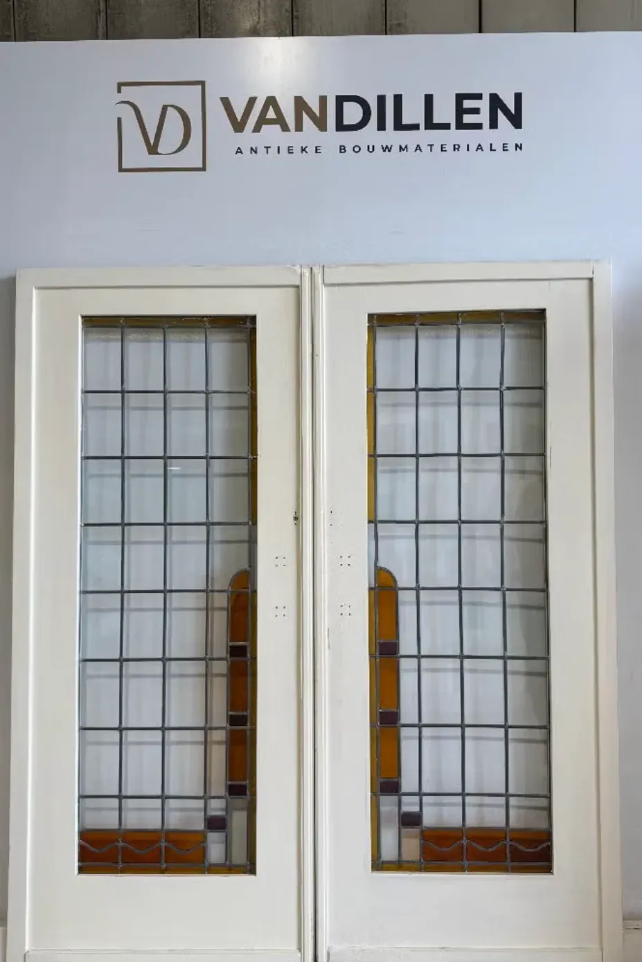 Nr 138; Fraaie set art deco ensuite schuifdeuren