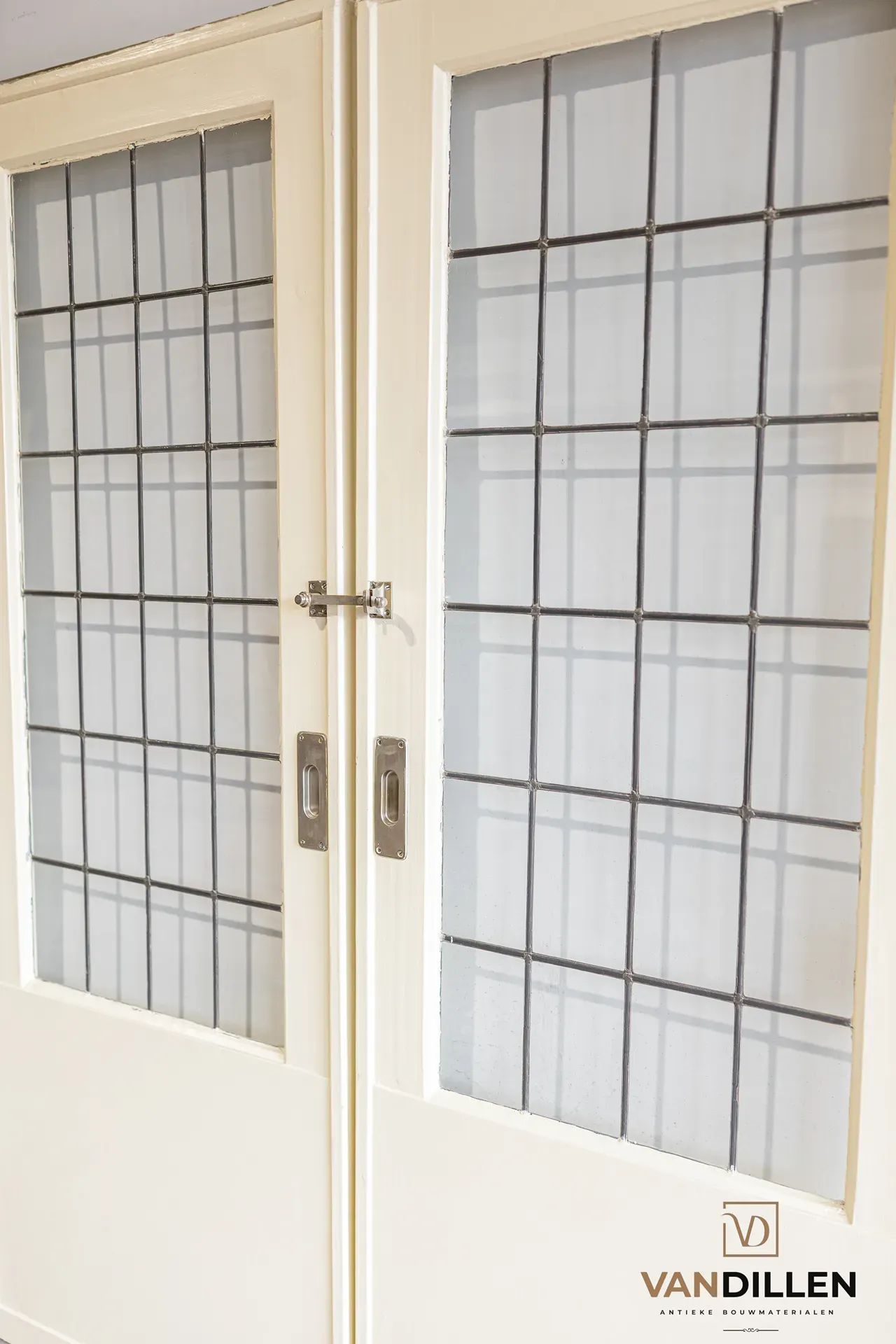 Nr 141; Antieke ensuite schuifdeuren met blankglas 