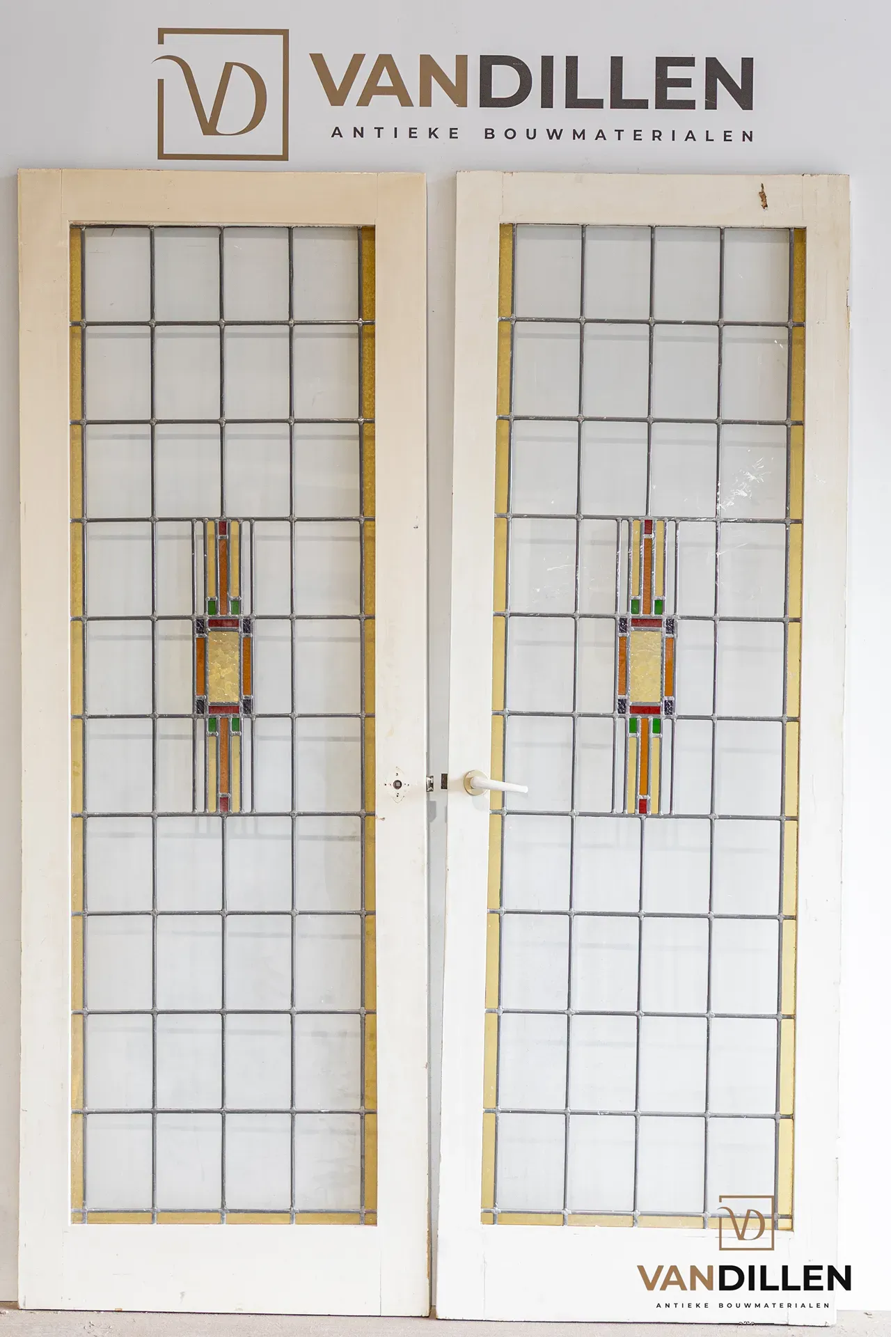 Nr 146; Unieke hoge set kast/vouw deuren met art deco