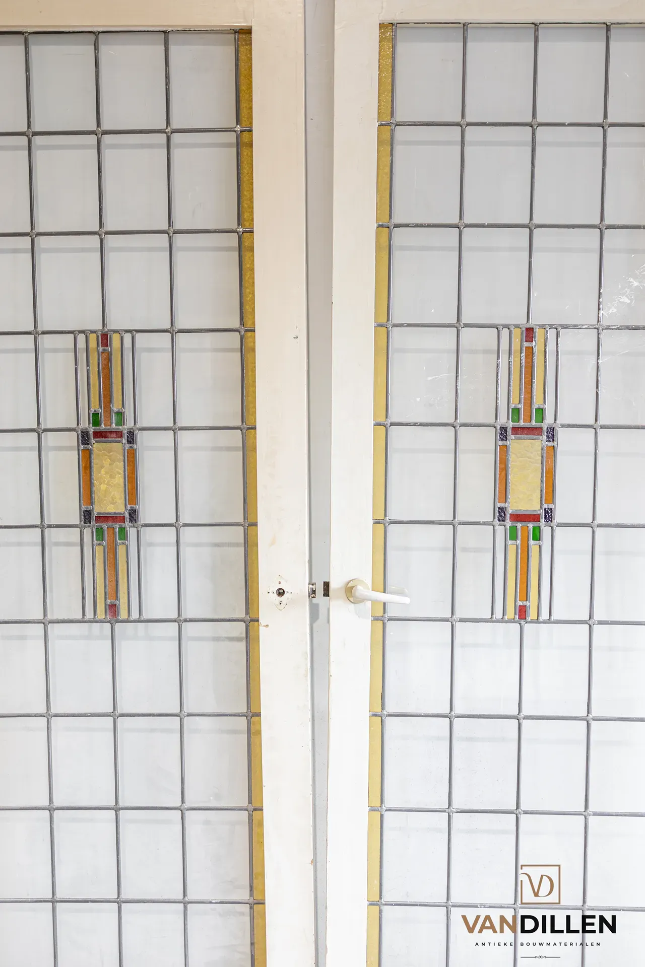 Nr 146; Unieke hoge set kast/vouw deuren met art deco