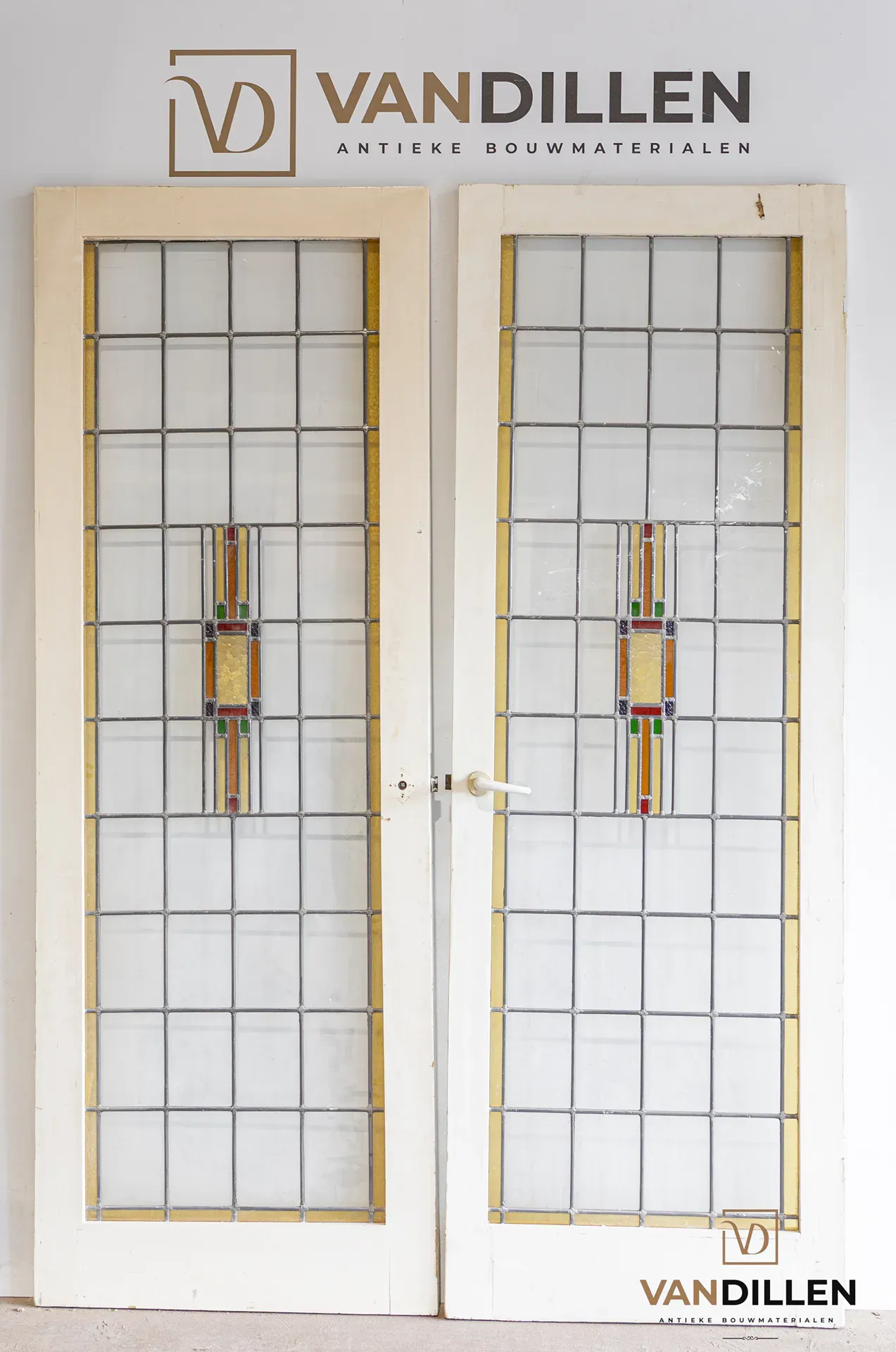 Nr 146; Unieke hoge set kast/vouw deuren met art deco