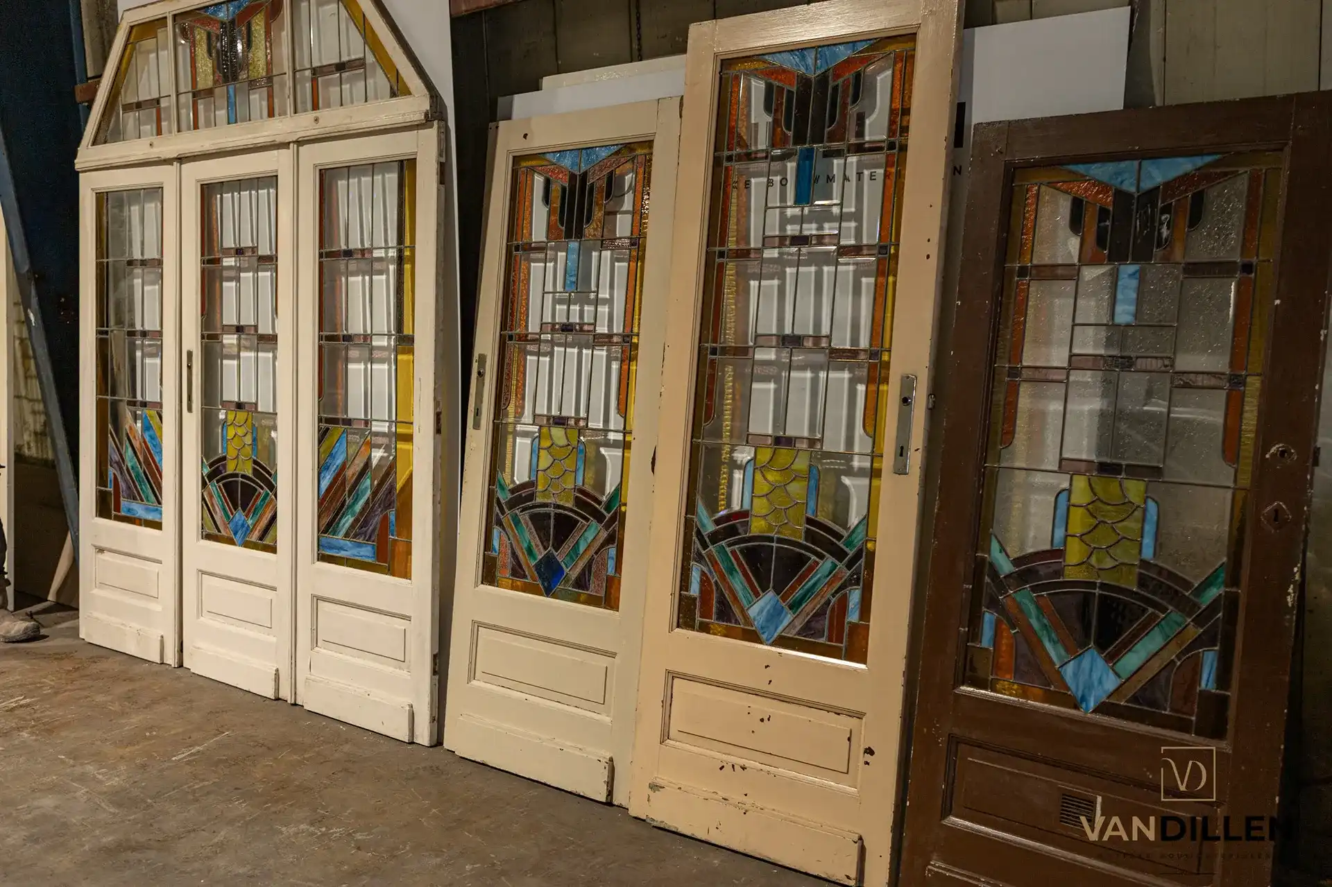 Nr 53 Unieke Antieke 6 Delige Set Vouwdeuren 1