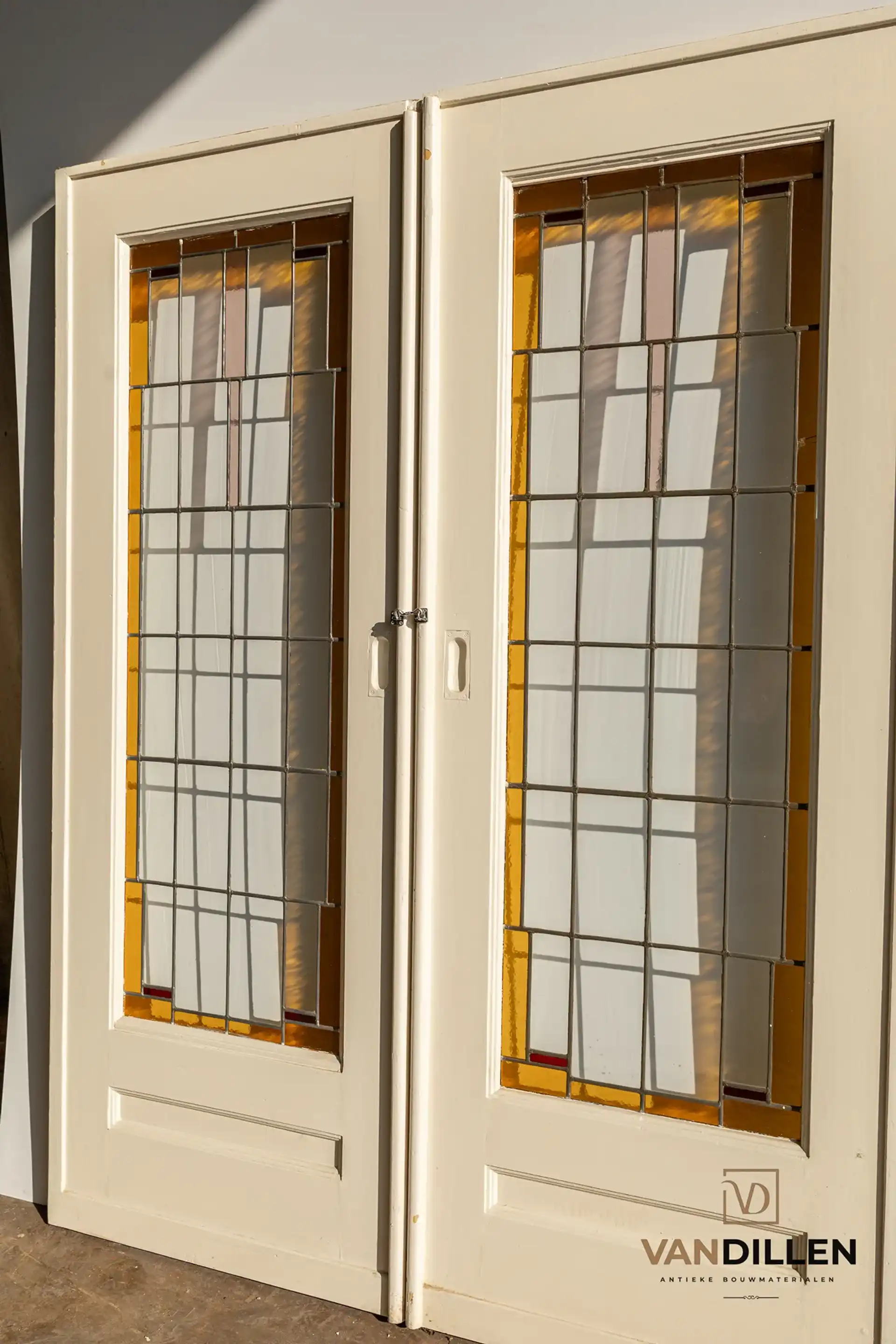 Nr 58 Antieke Ensuite Deuren Kleur Glas In Lood Kopen