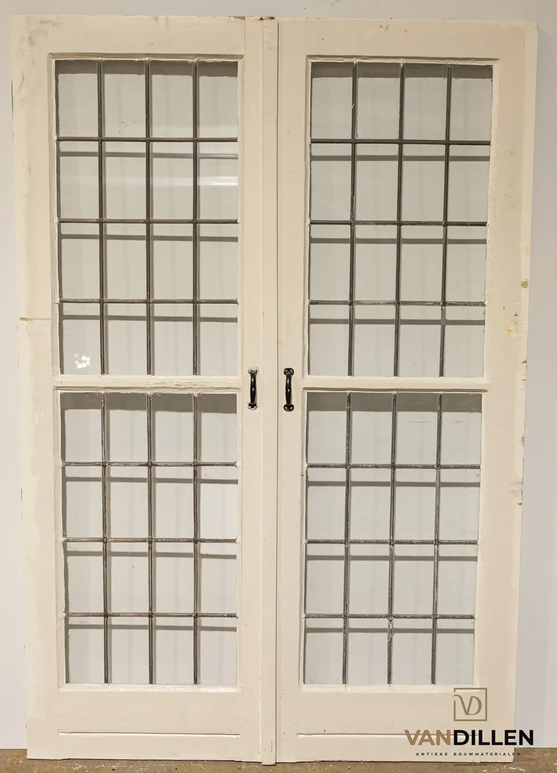 Nr 64 Antieke Oude Ensuite Deuren Met Roede En Glas In Lood