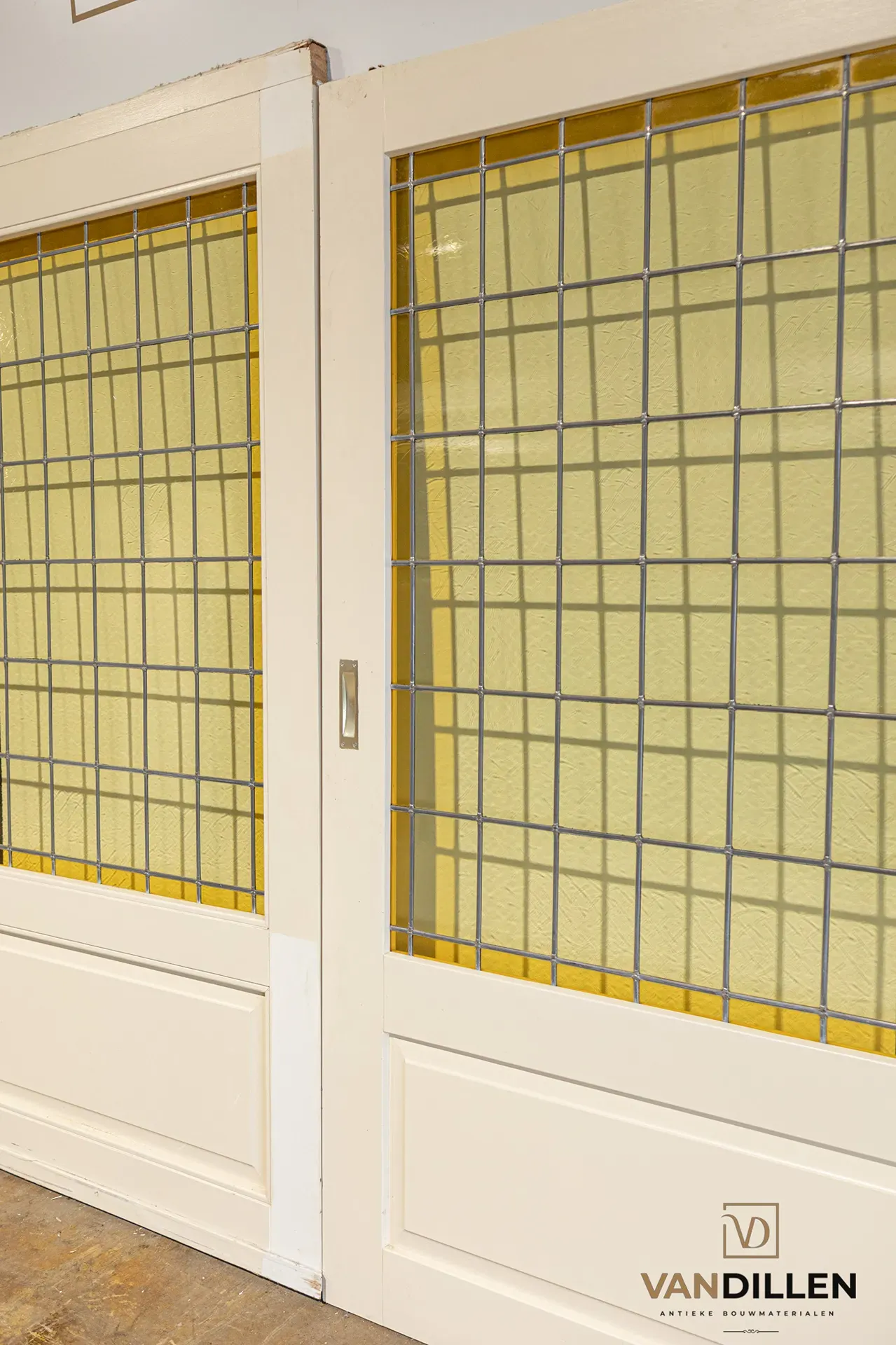 Nr 67 Antieke Oude Glas In Lood Ensuite Deuren