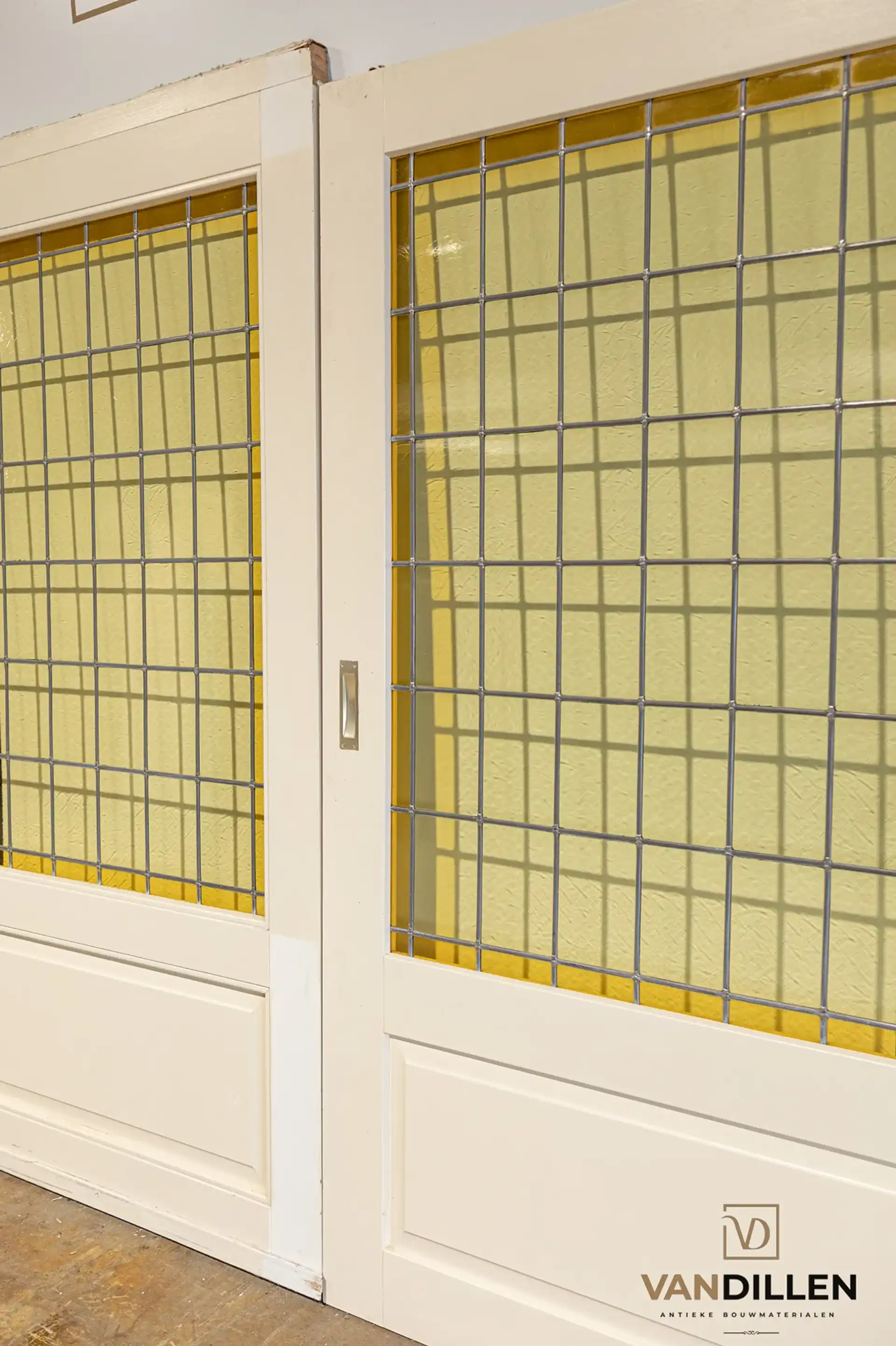 Nr 67 Antieke Oude Glas In Lood Ensuite Deuren