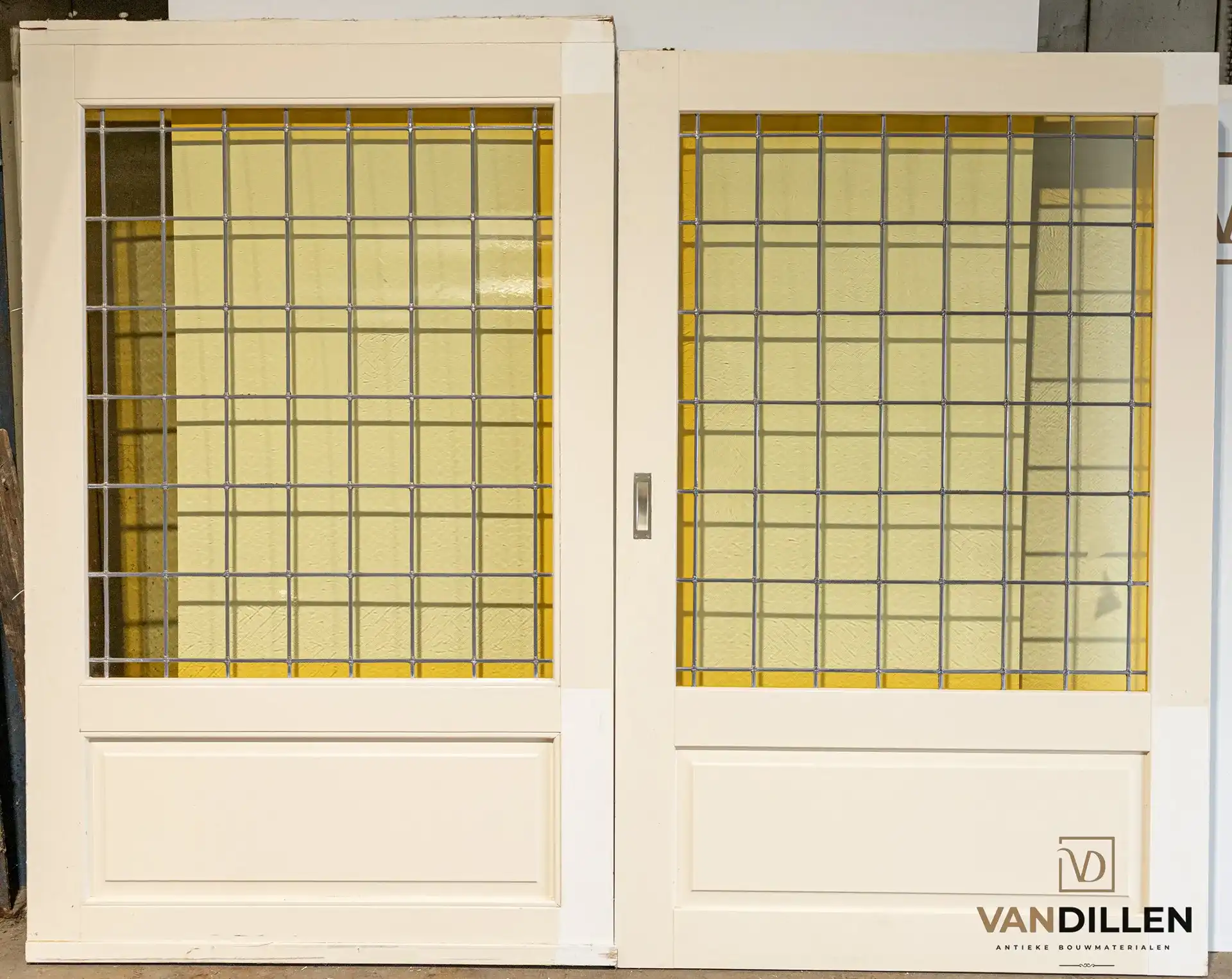 Nr 67 Geel Glas In Lood Oude Authentieke Deuren