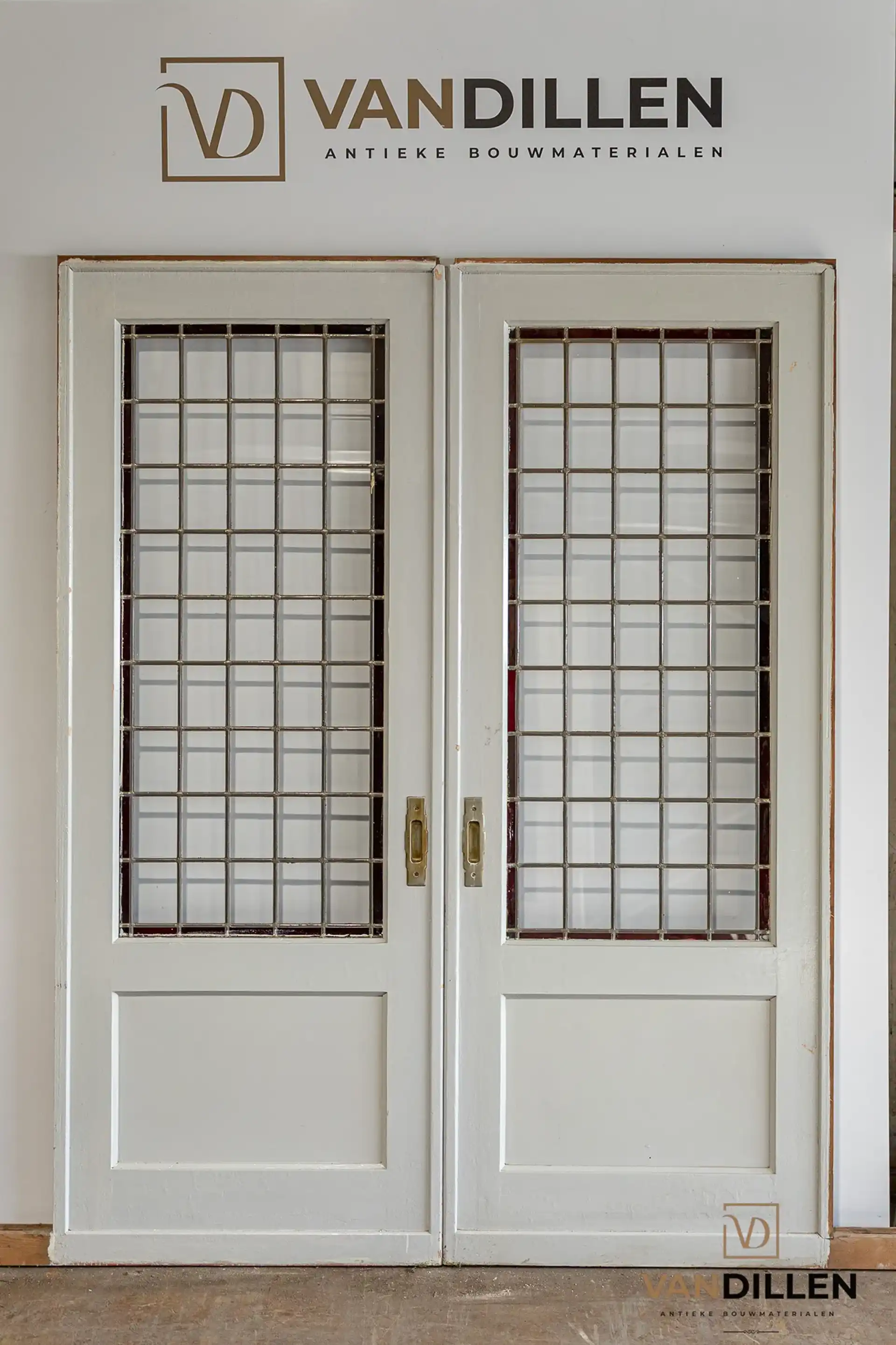 Nr 70 Oude Ensuite Deuren Glas In Lood Met Ombouw Intact Kopen