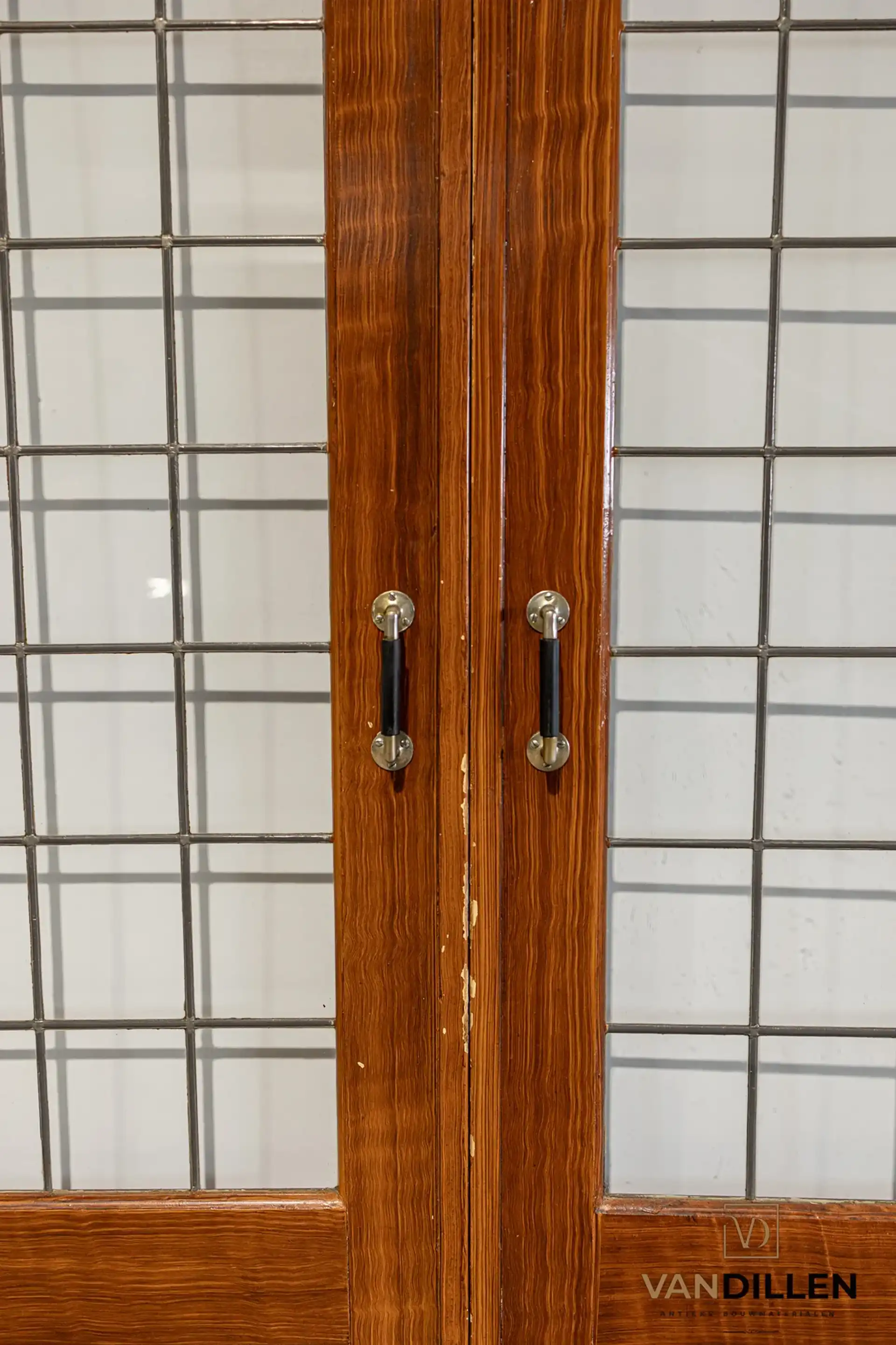 Nr 77 Antieke Bruine Glas In Lood Deuren