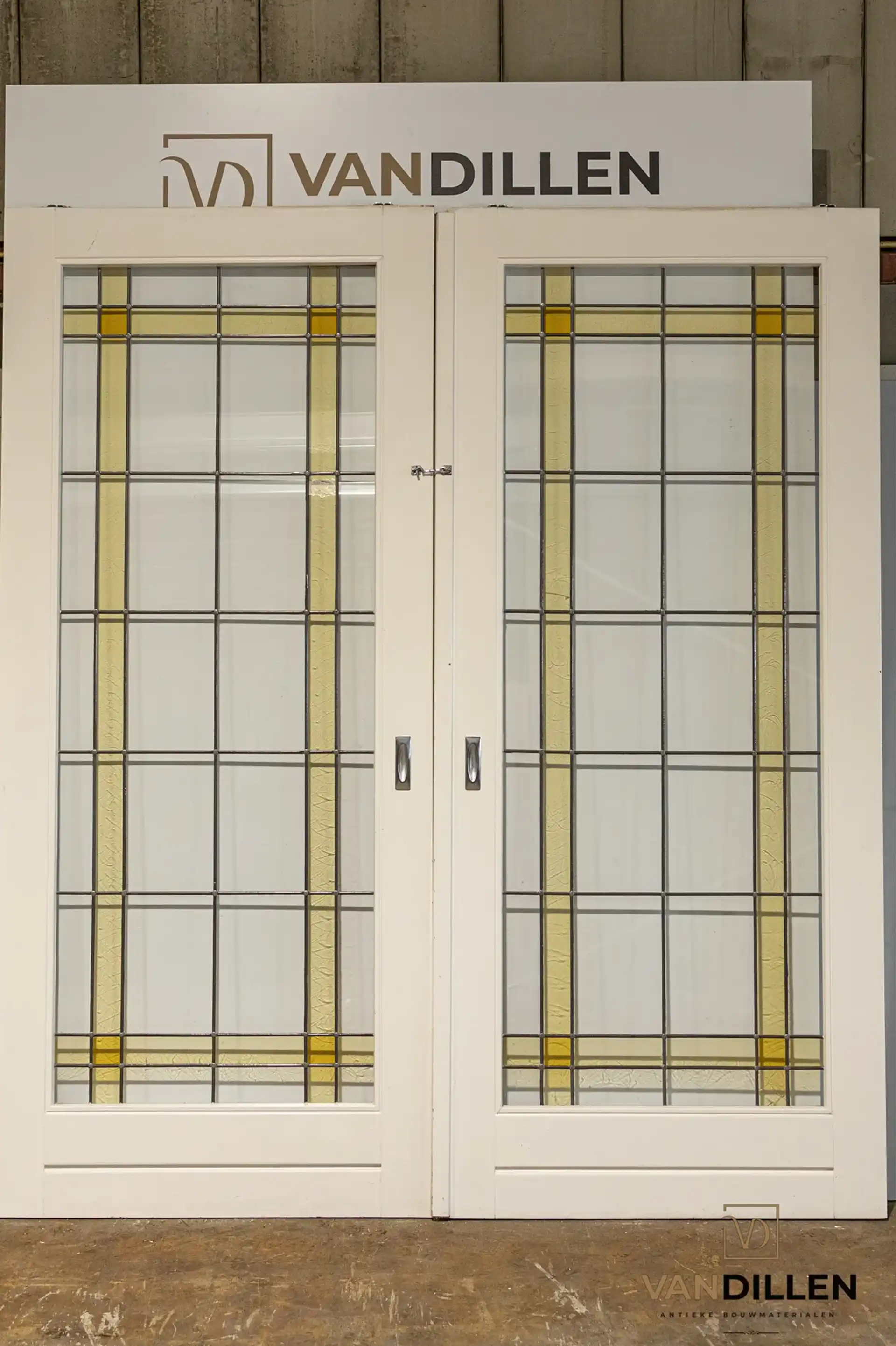 Nr 83 Oude Glas In Lood Grote Set Deuren