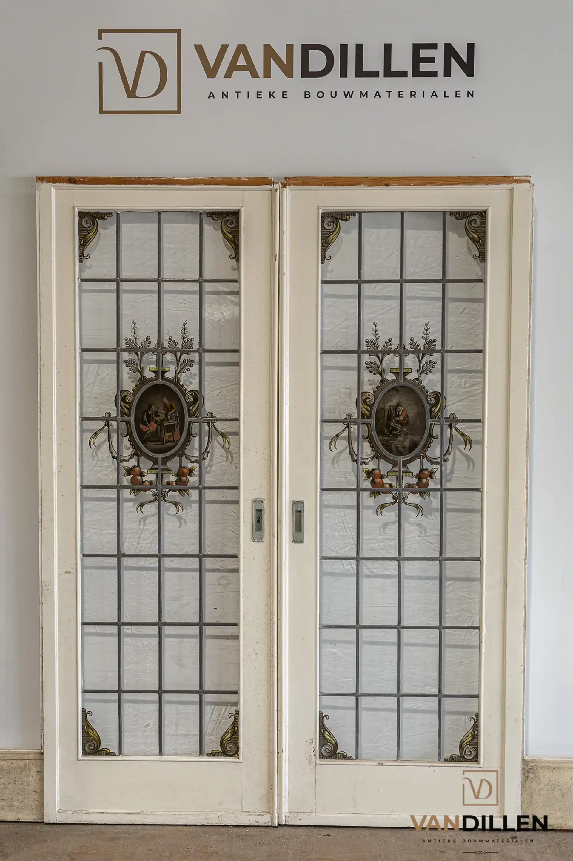 Nr 93 Antieke Set Ensuite Deuren Unieke Beelding