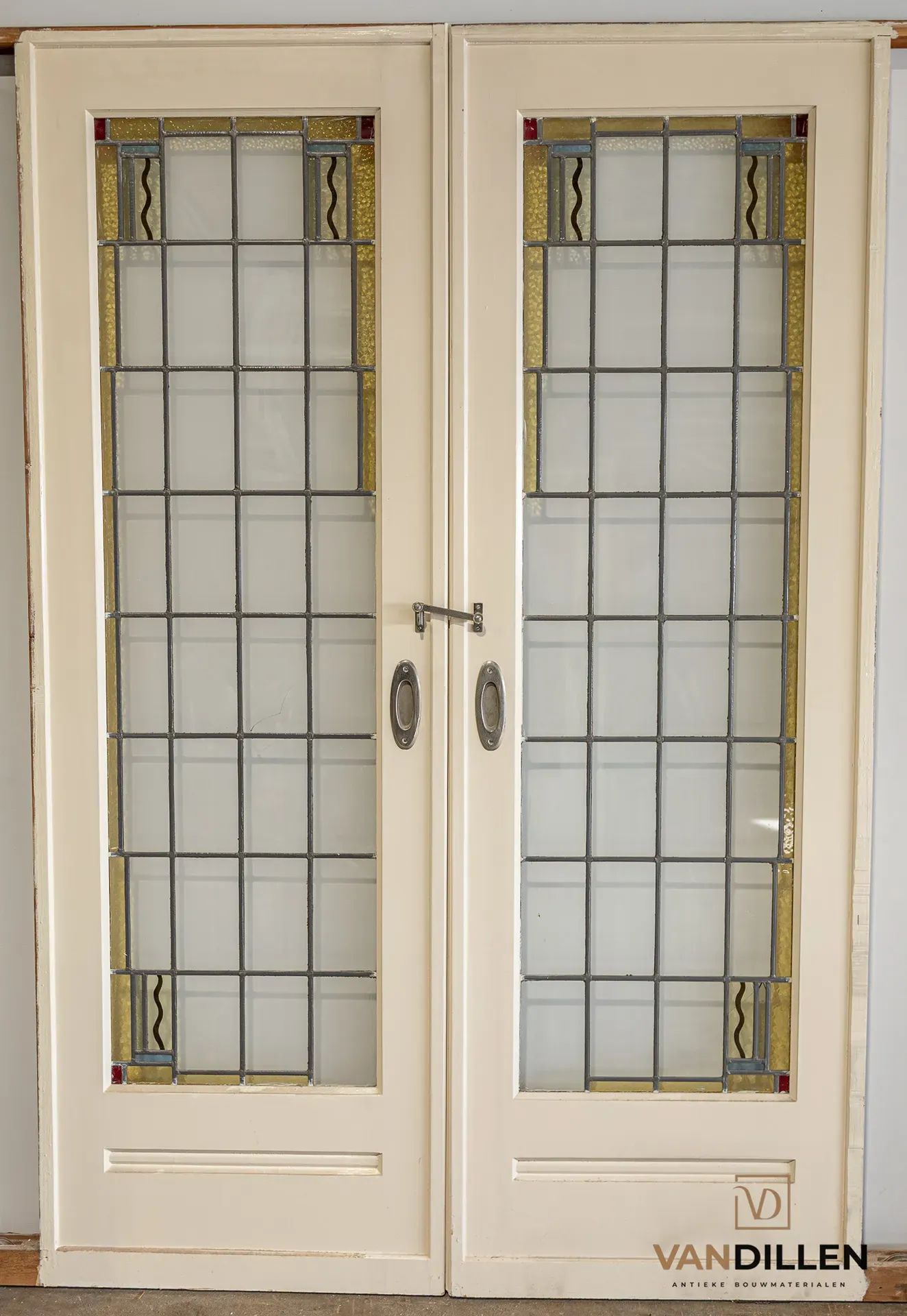 Nr 97 Oude Schuifdeuren Glas In Lood Motief