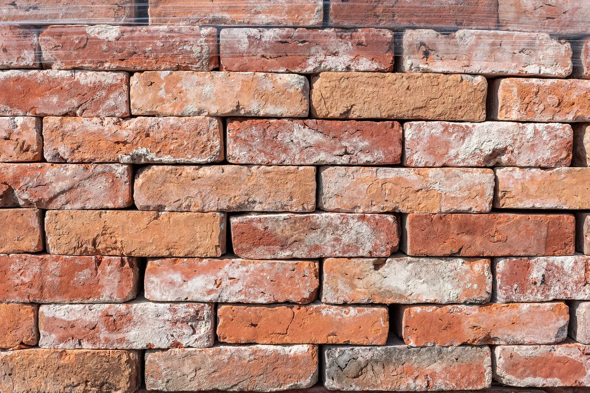 Antique bricks in nuanced orange tones