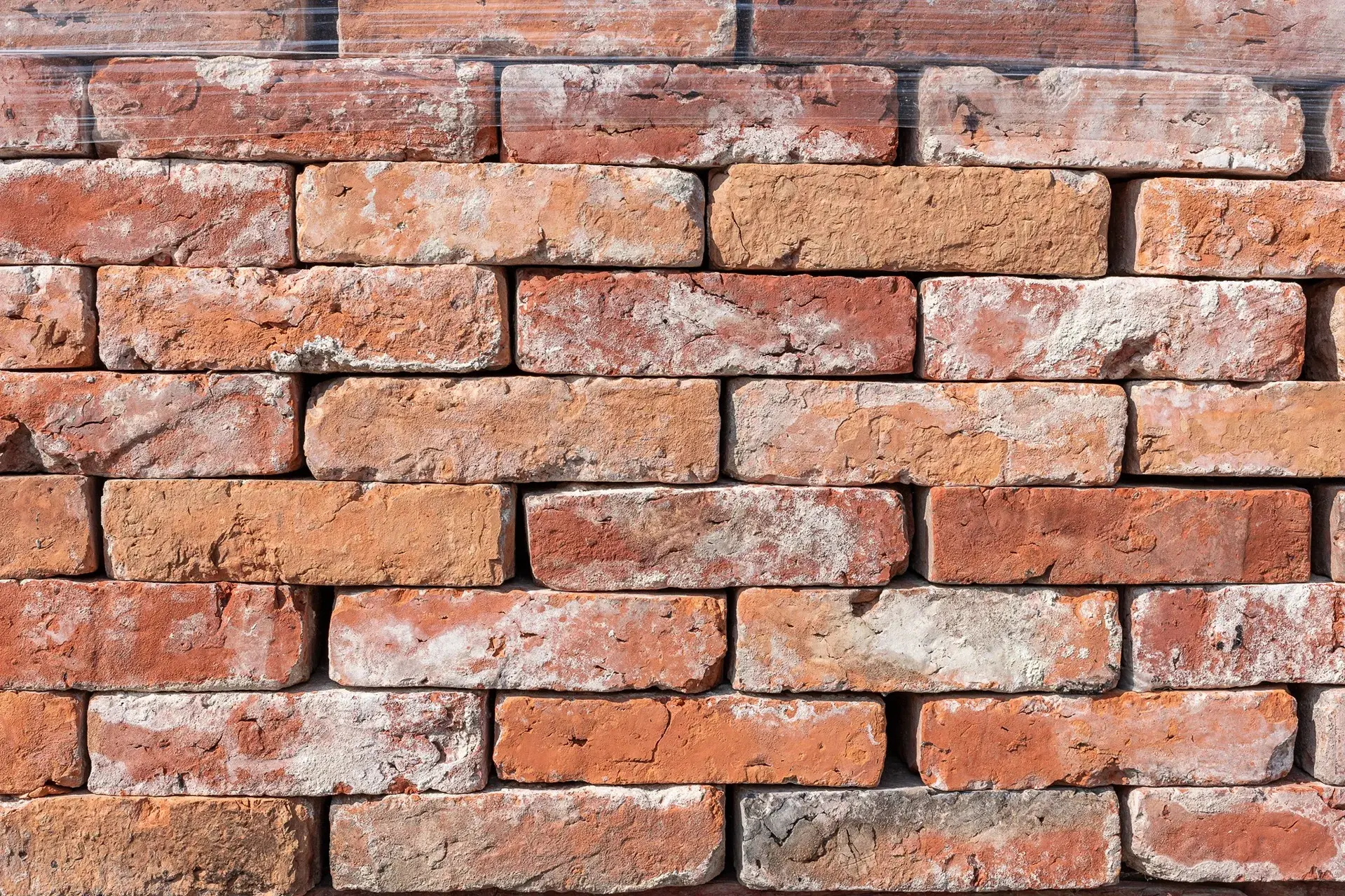 Antique bricks in nuanced orange tones