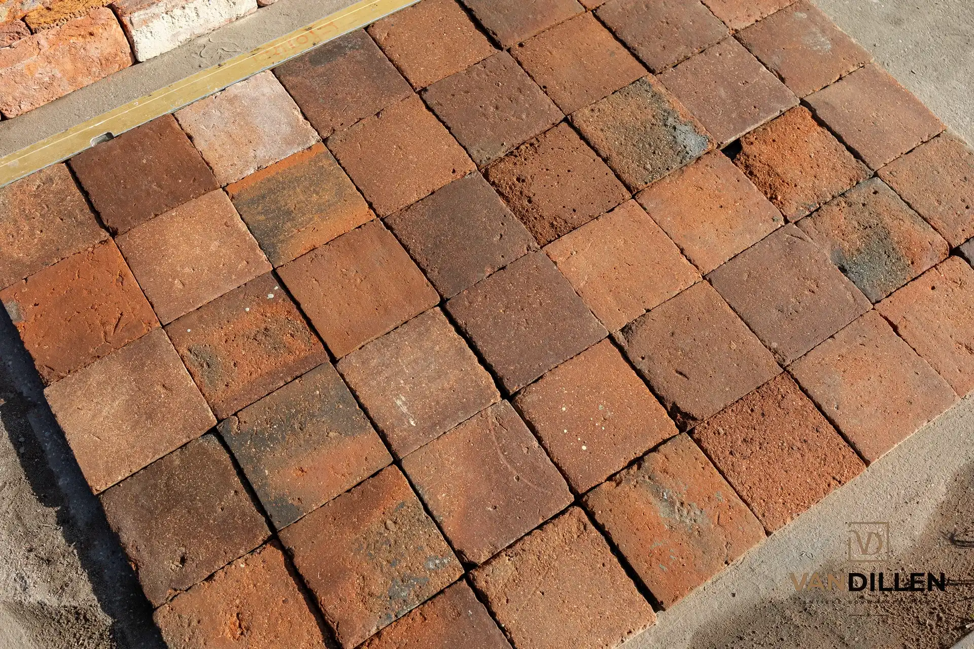 Oude Antieke Estrikken Plavuizen Klein Formaat