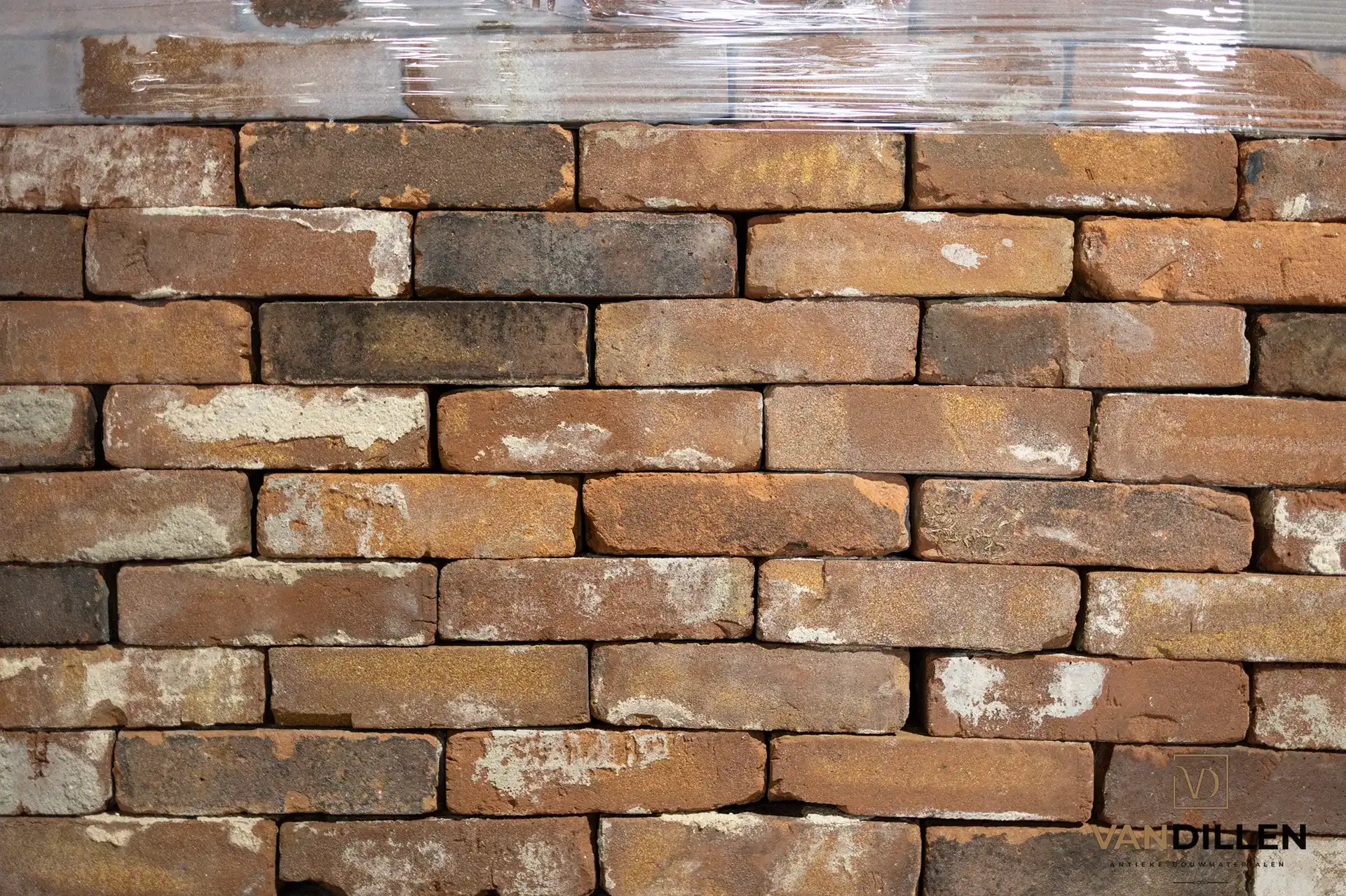 Oude Bruine Lichte Bruine Bakstenen Gebikt Old Reclaimed Bricks 1