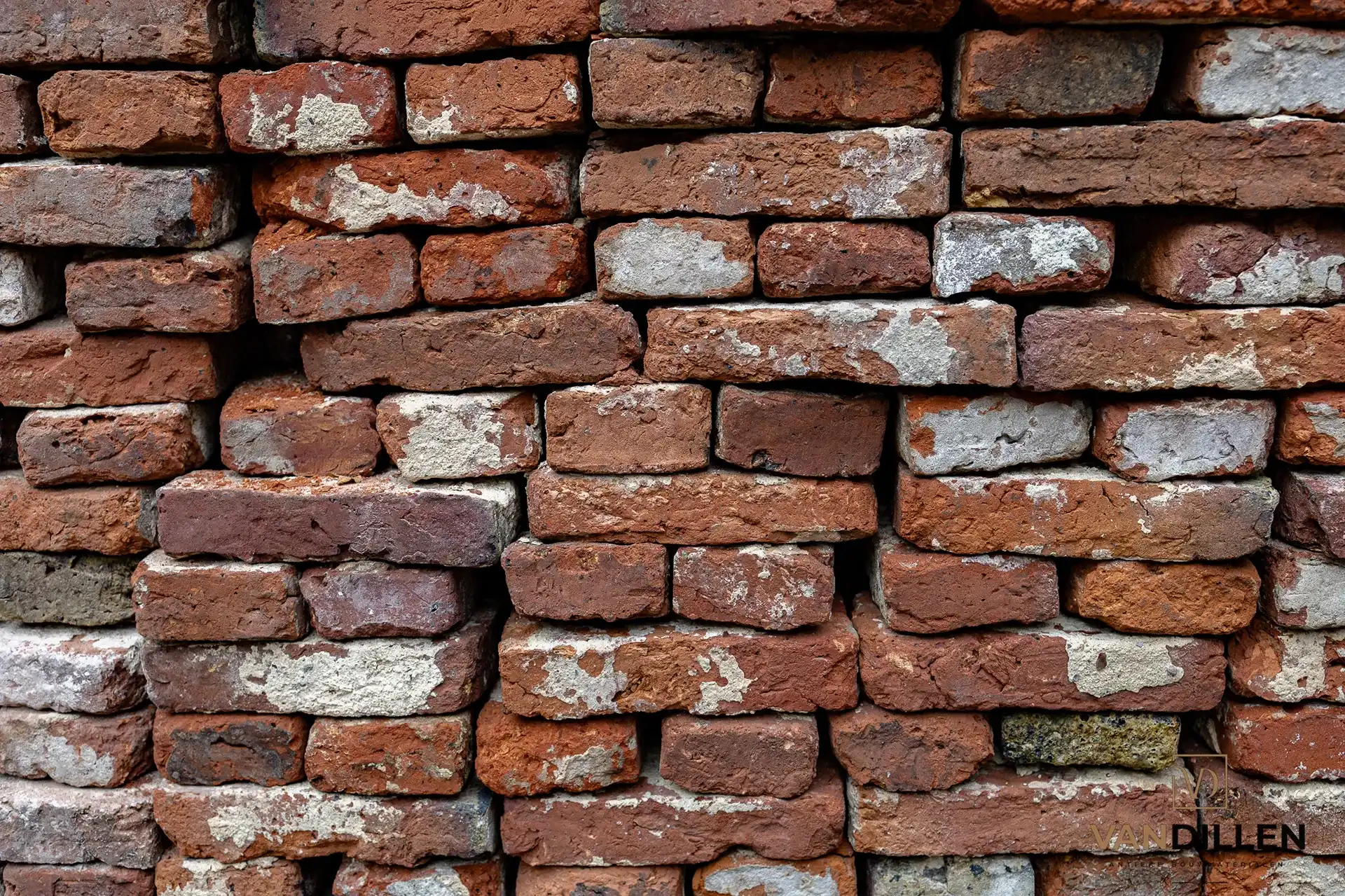 Oude Donker Genuanceerde Bakstenen 21x4 Cm