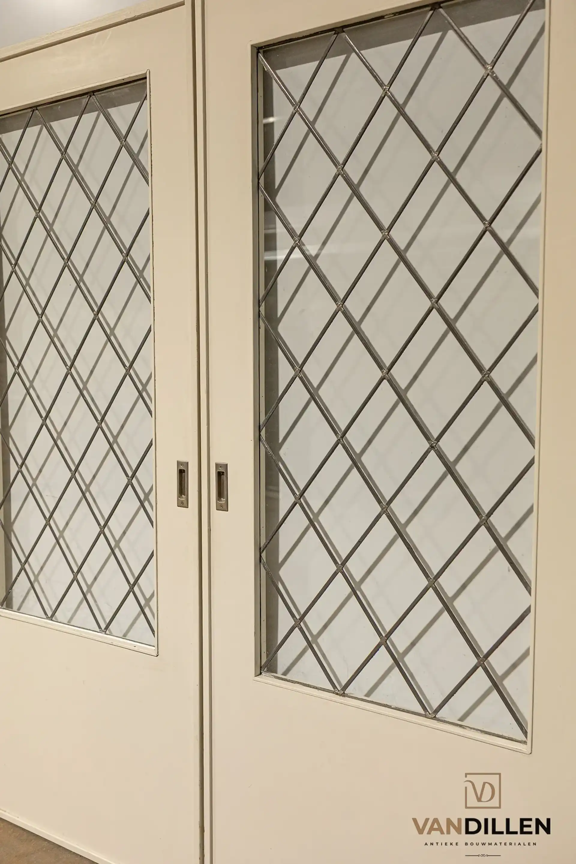 Oude Glas In Lood Deuren Blank Glas Nr 25