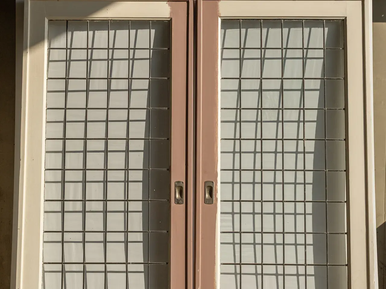 Oude klassieke glas in lood schuif deuren old stained glass doors slide